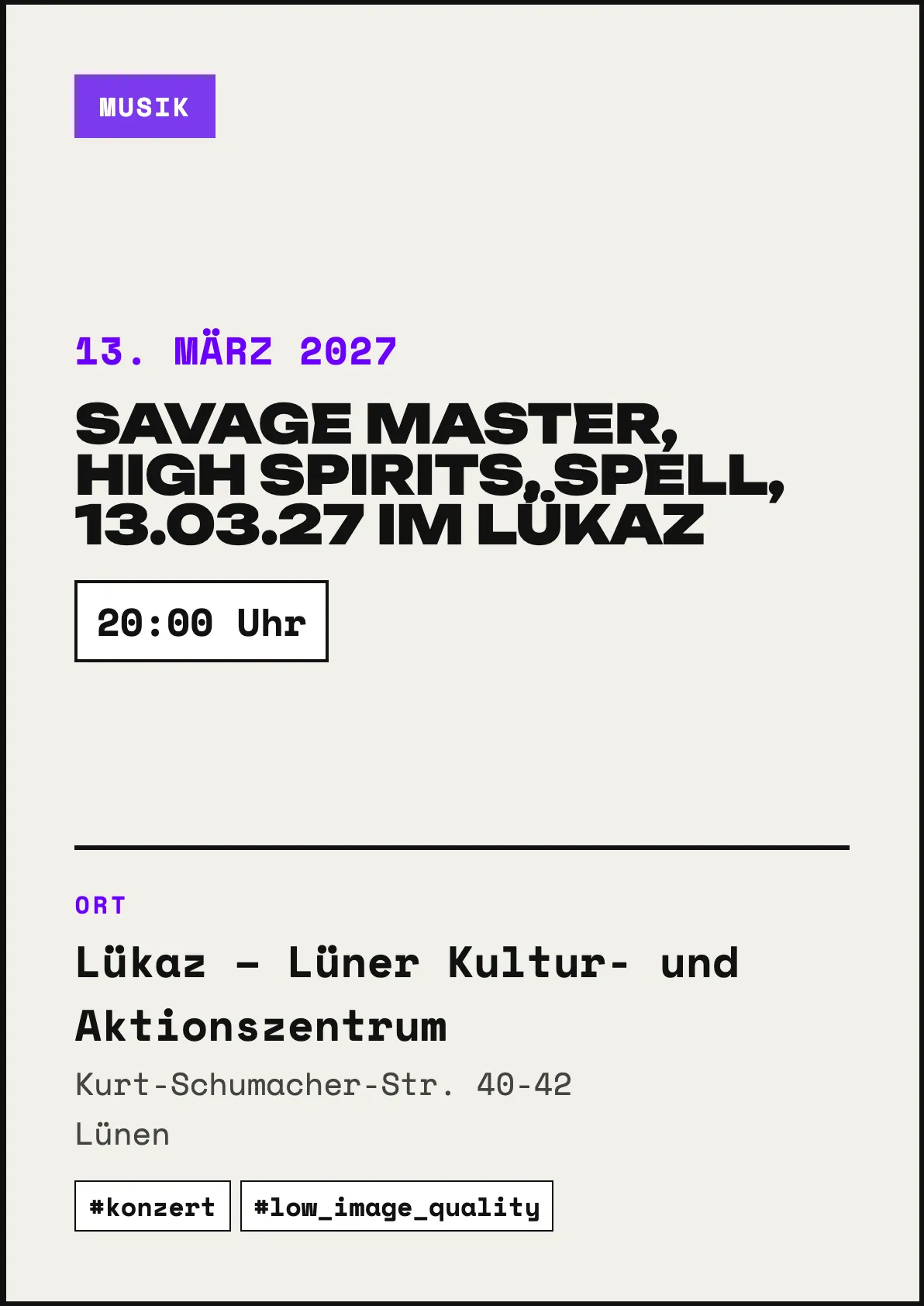 Veranstaltungsflyer