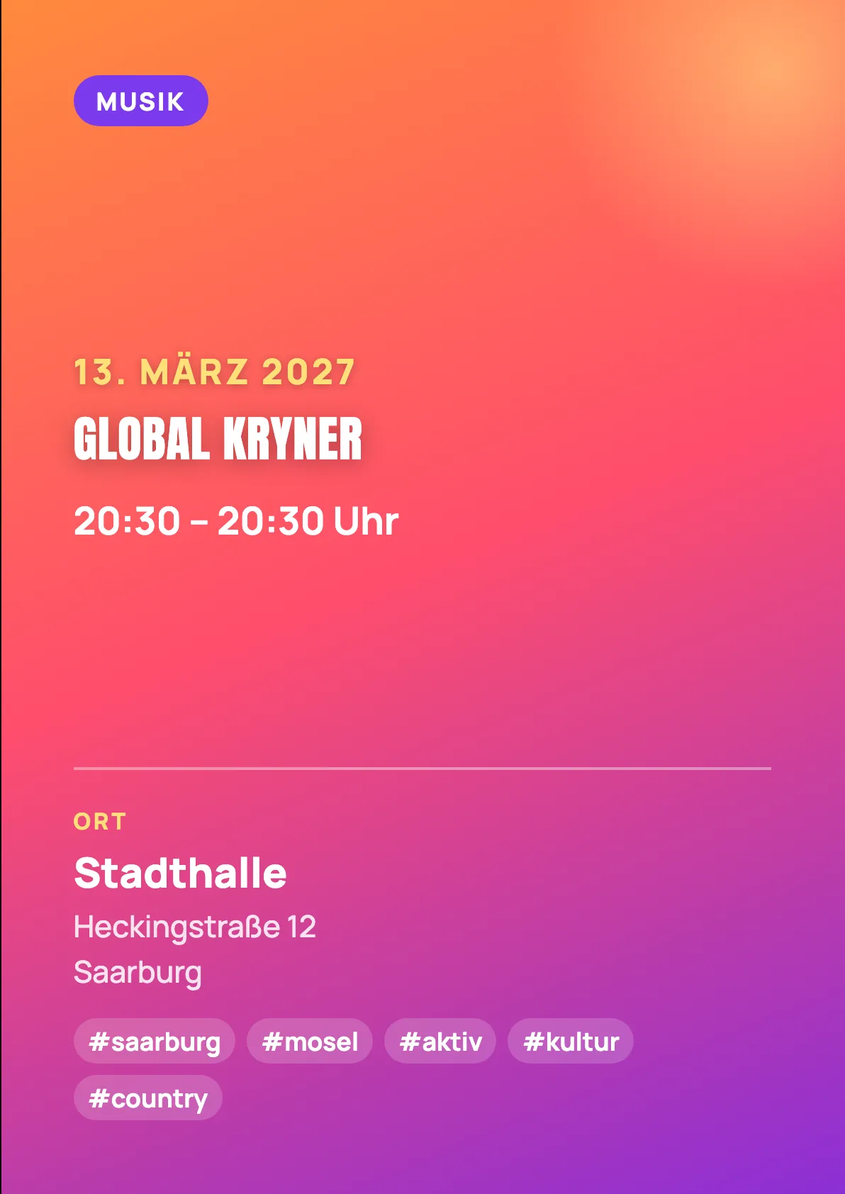 Veranstaltungsflyer