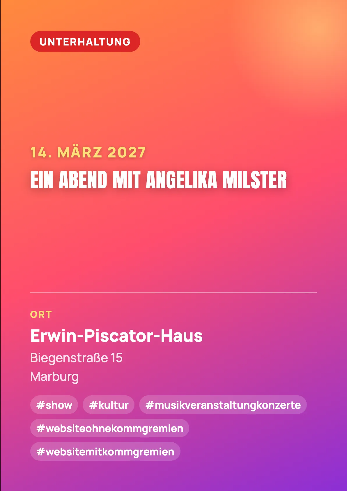 Veranstaltungsflyer
