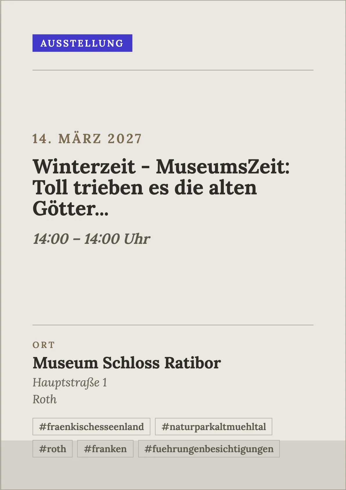 Veranstaltungsflyer