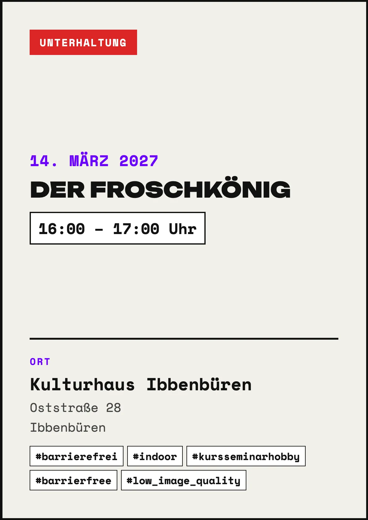 Veranstaltungsflyer