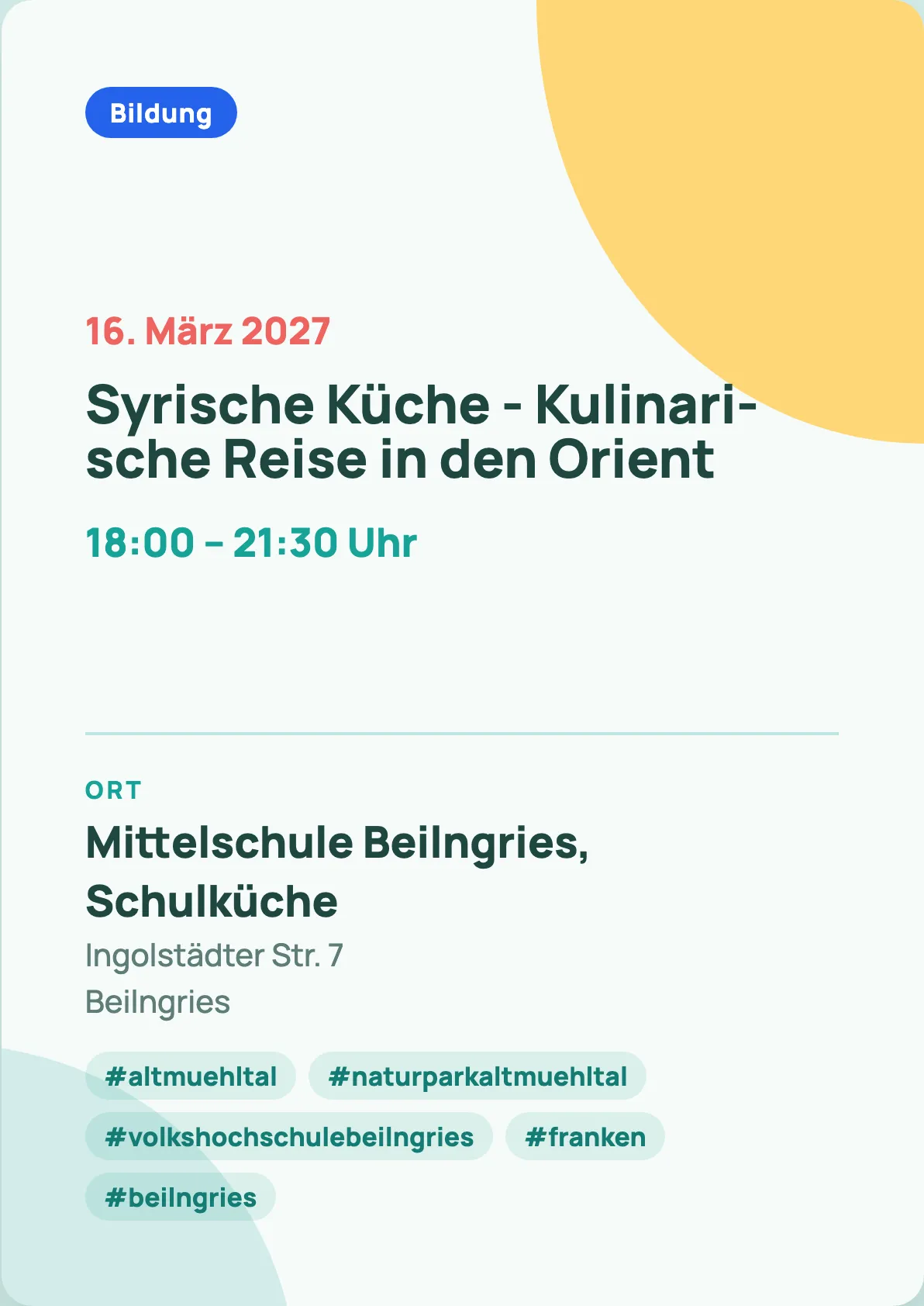 Veranstaltungsflyer