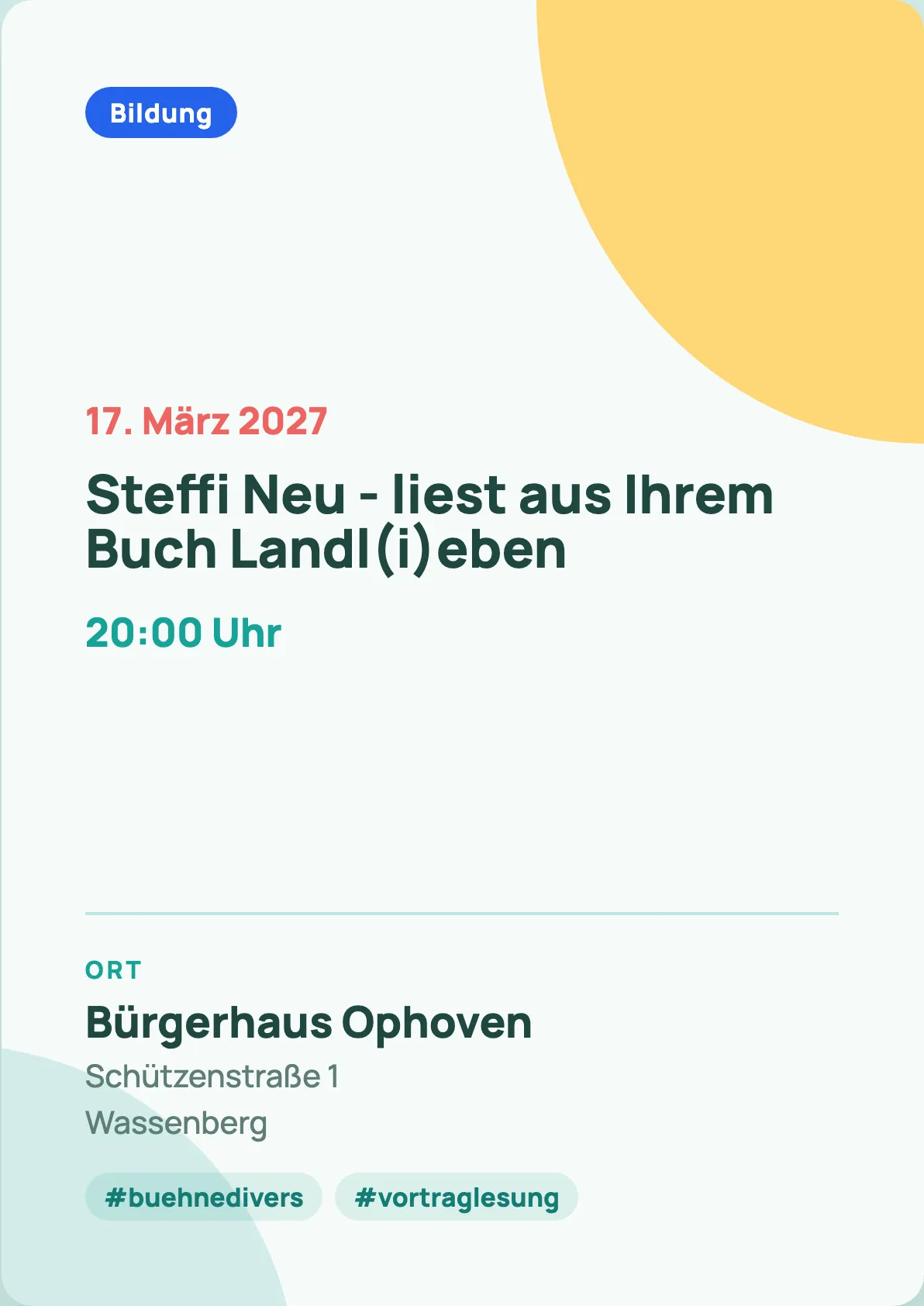 Veranstaltungsflyer