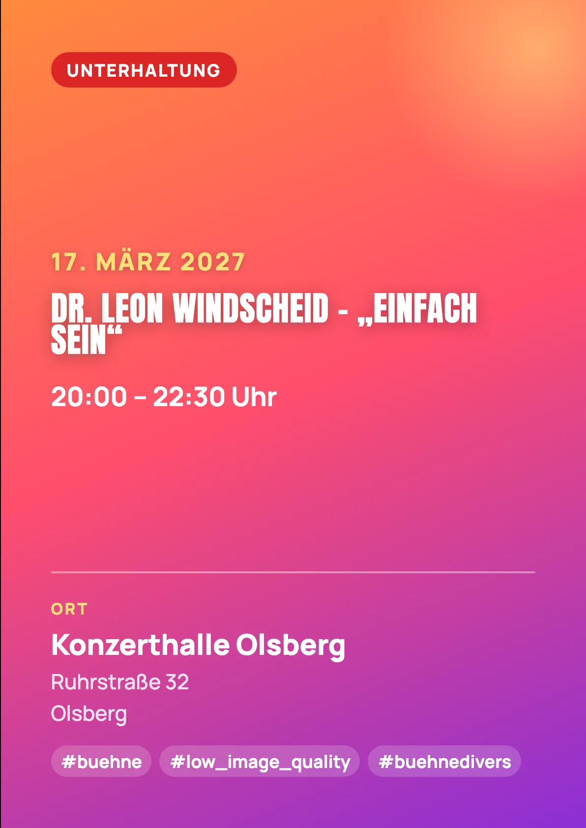 Veranstaltungsflyer