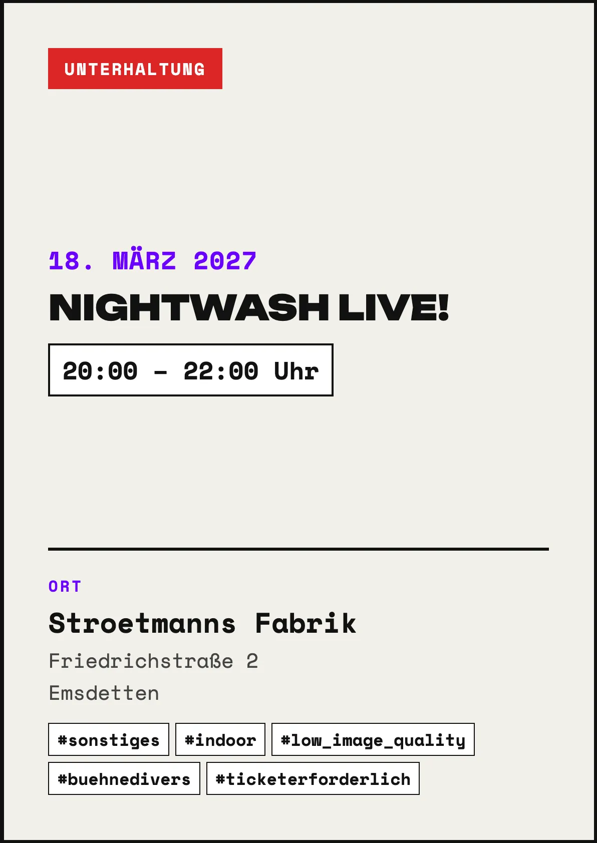 Veranstaltungsflyer
