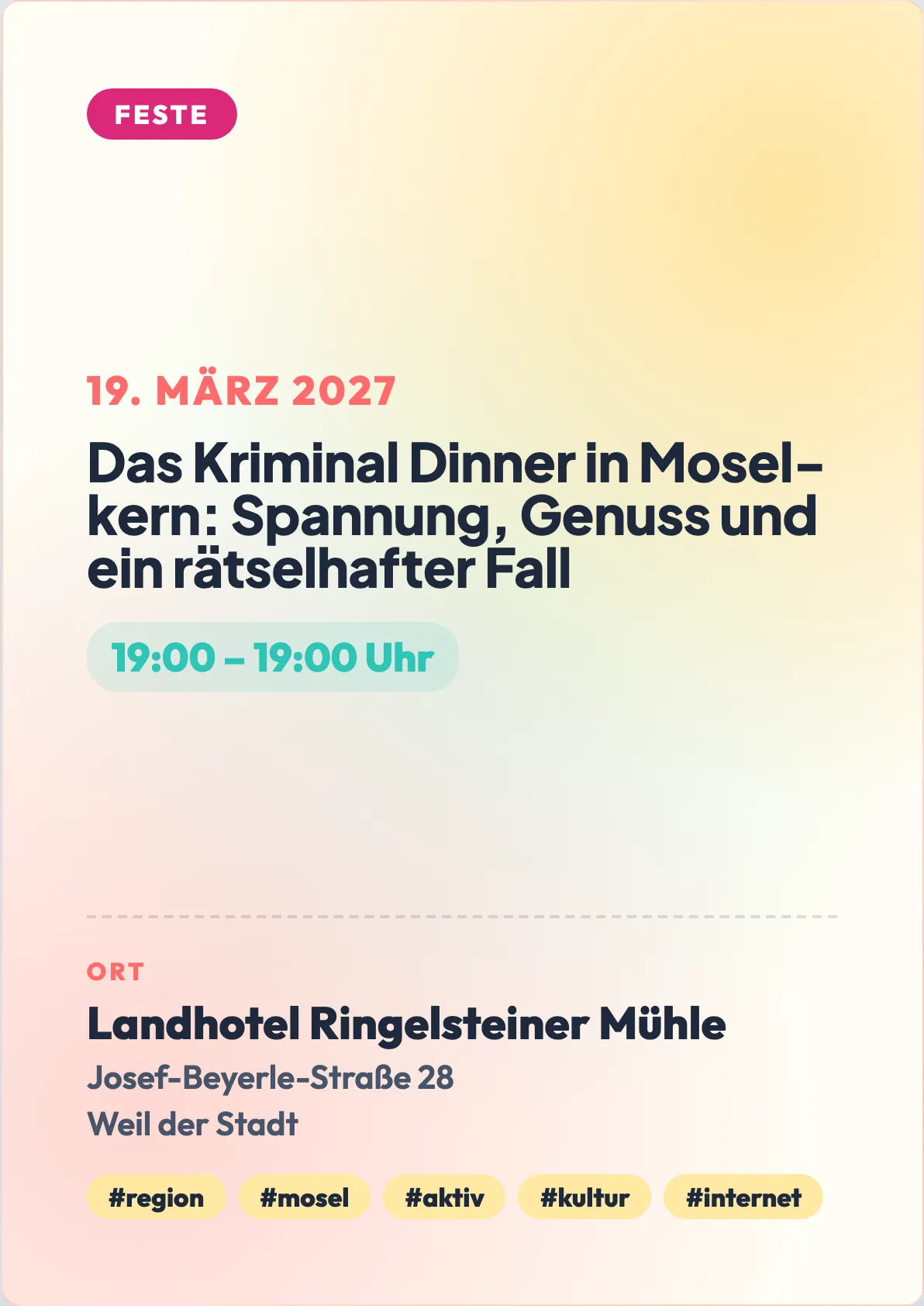 Veranstaltungsflyer