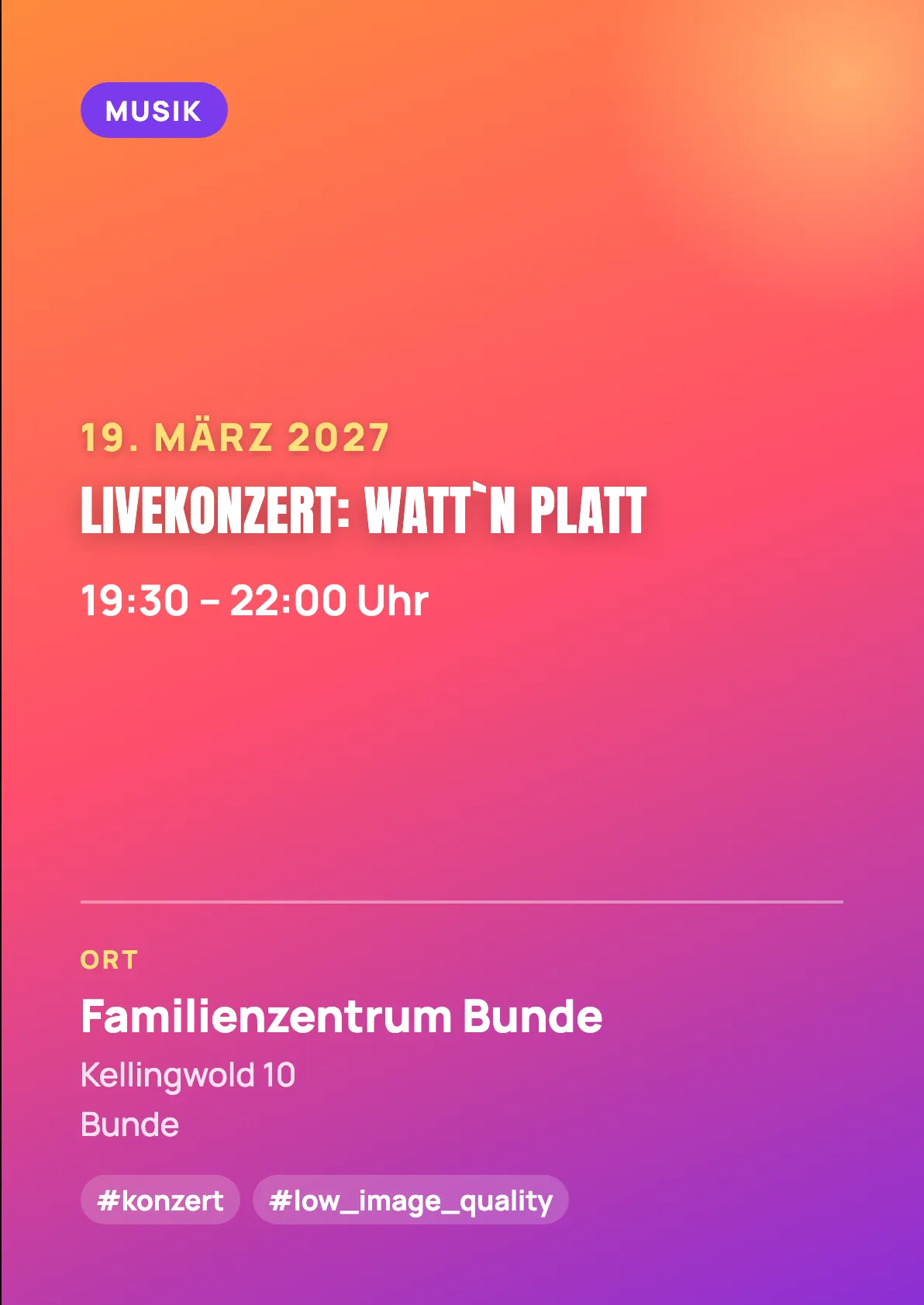 Veranstaltungsflyer