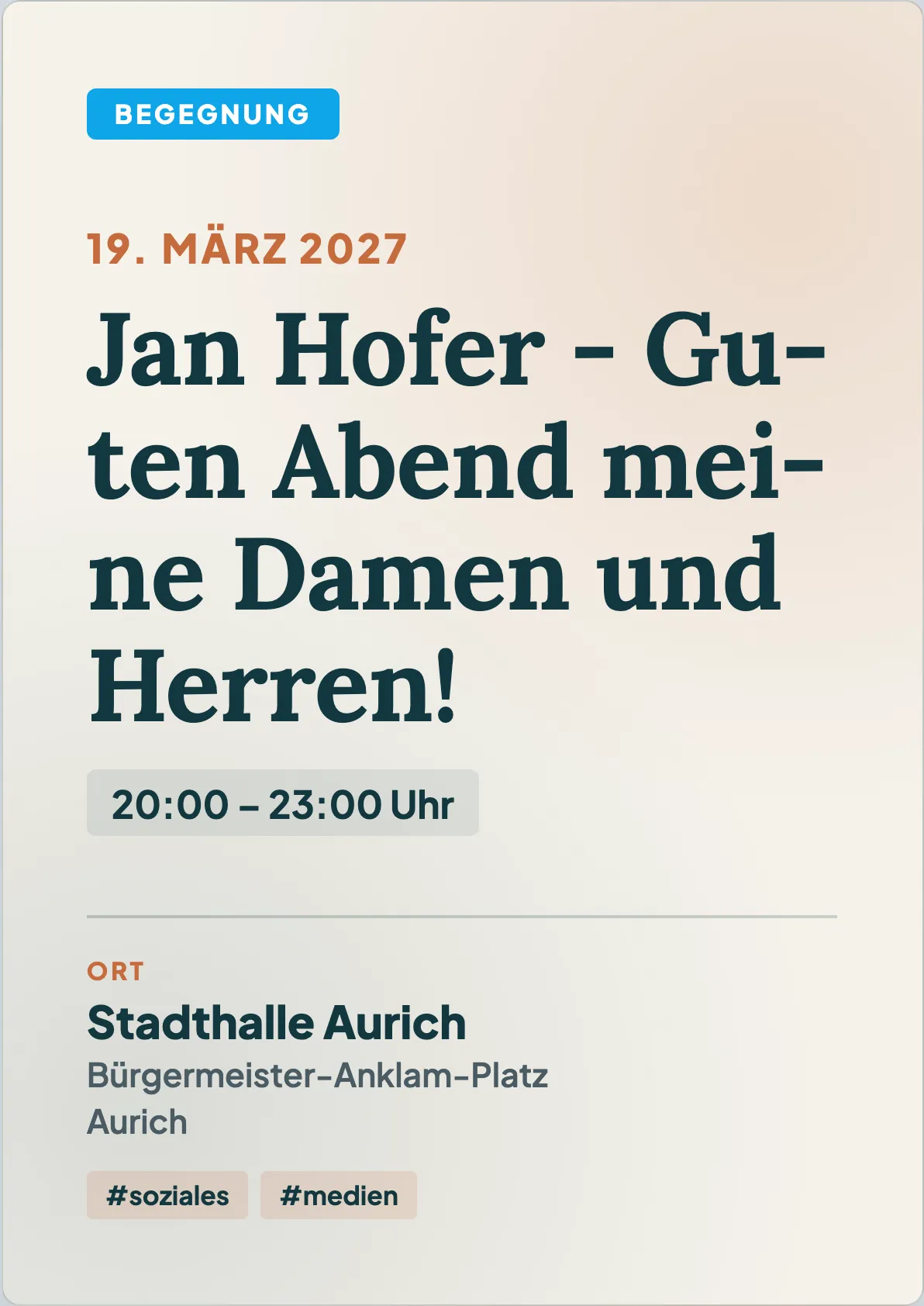 Veranstaltungsflyer