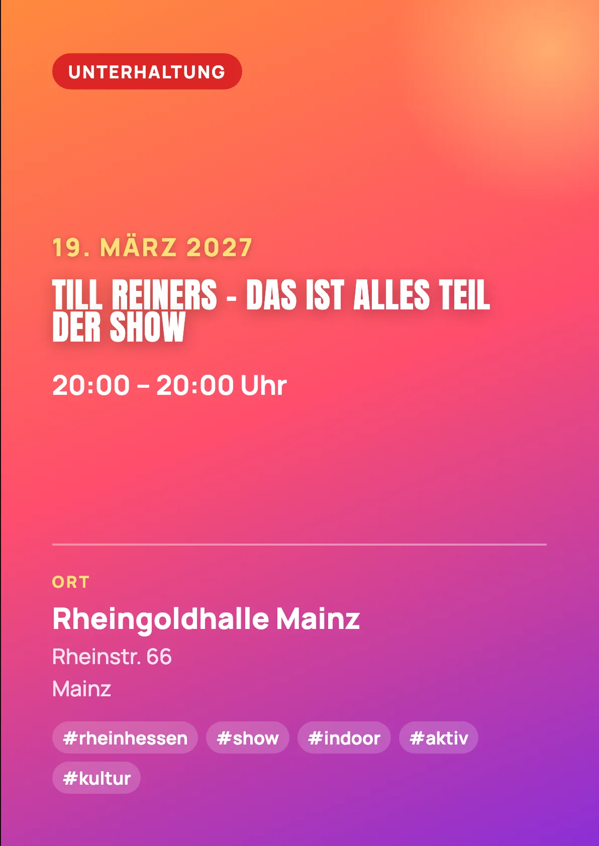 Veranstaltungsflyer