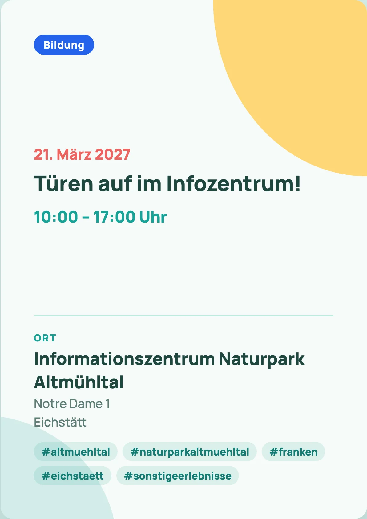 Veranstaltungsflyer