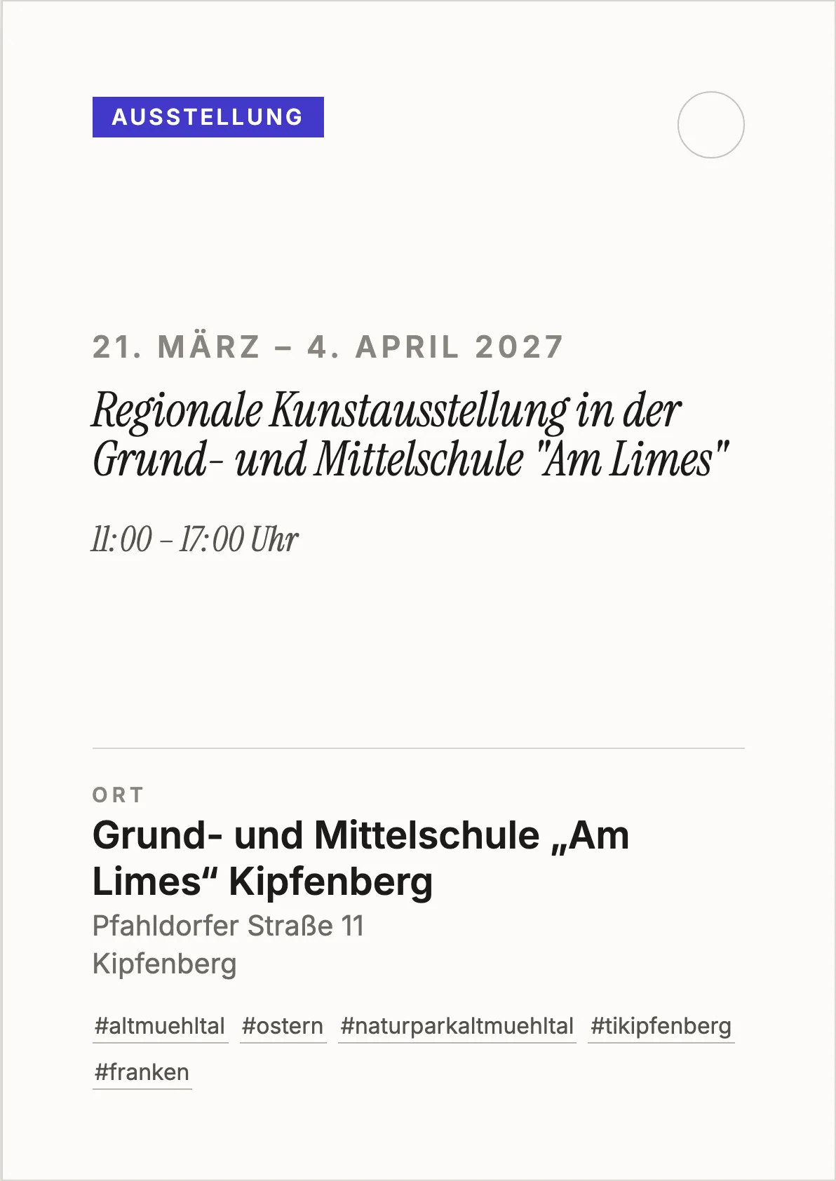 Veranstaltungsflyer
