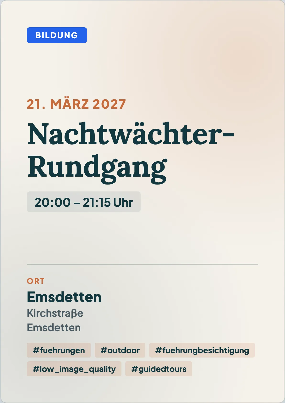 Veranstaltungsflyer