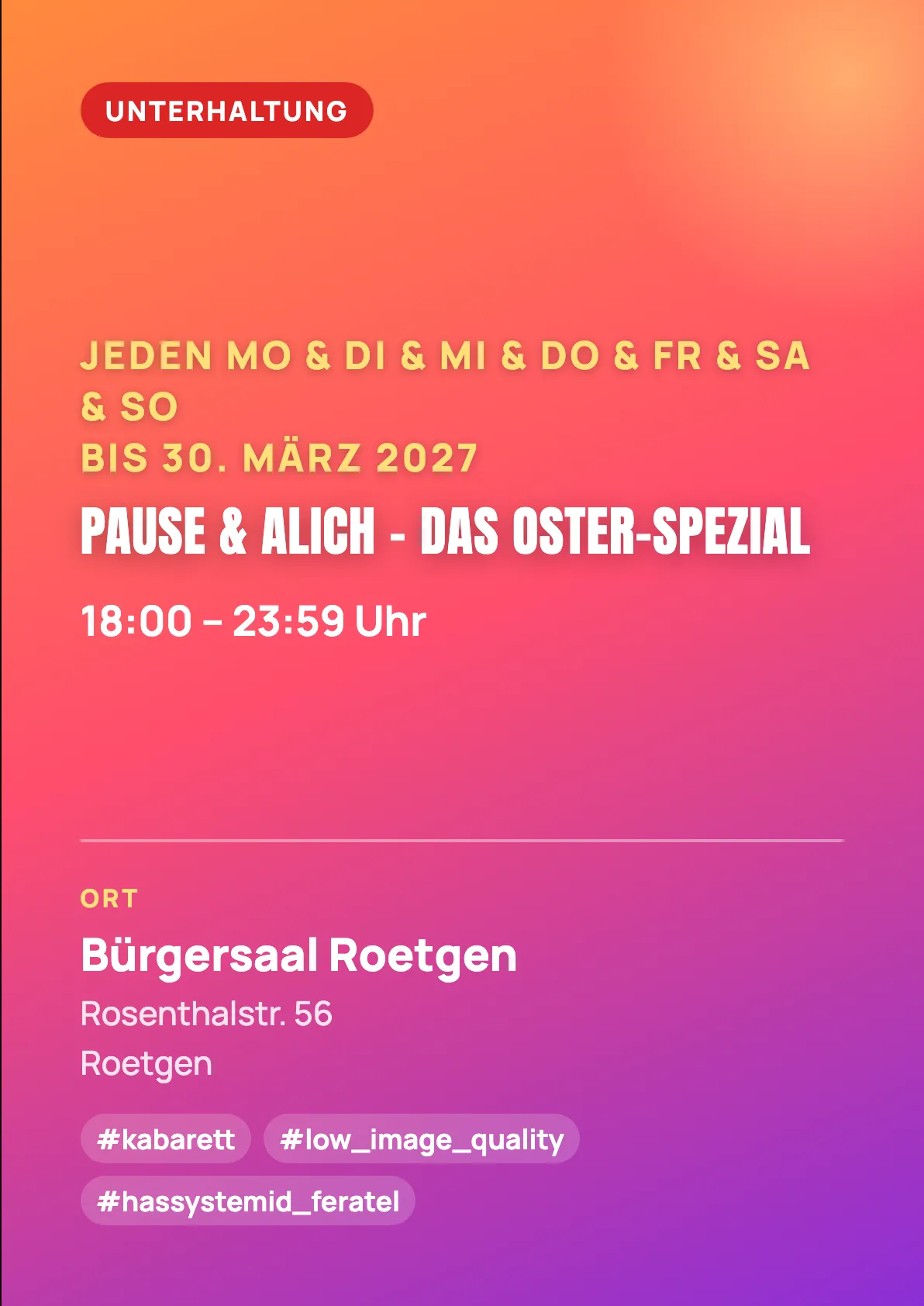 Veranstaltungsflyer