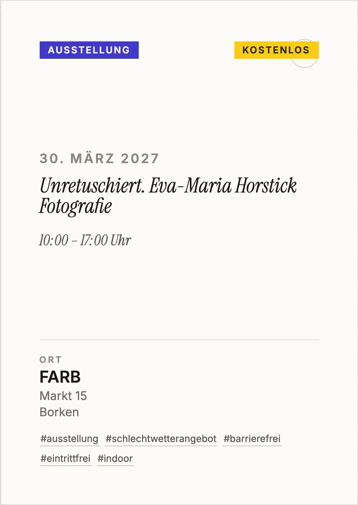 Veranstaltungsflyer