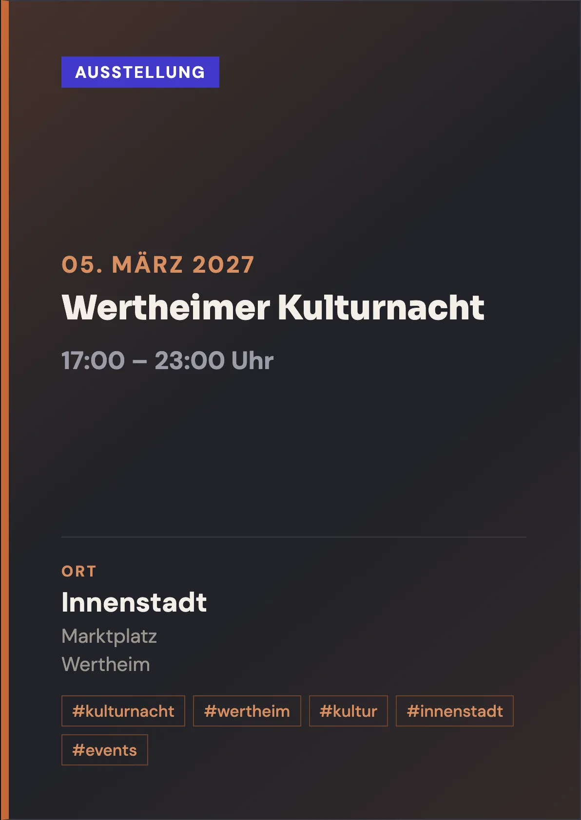 Veranstaltungsflyer