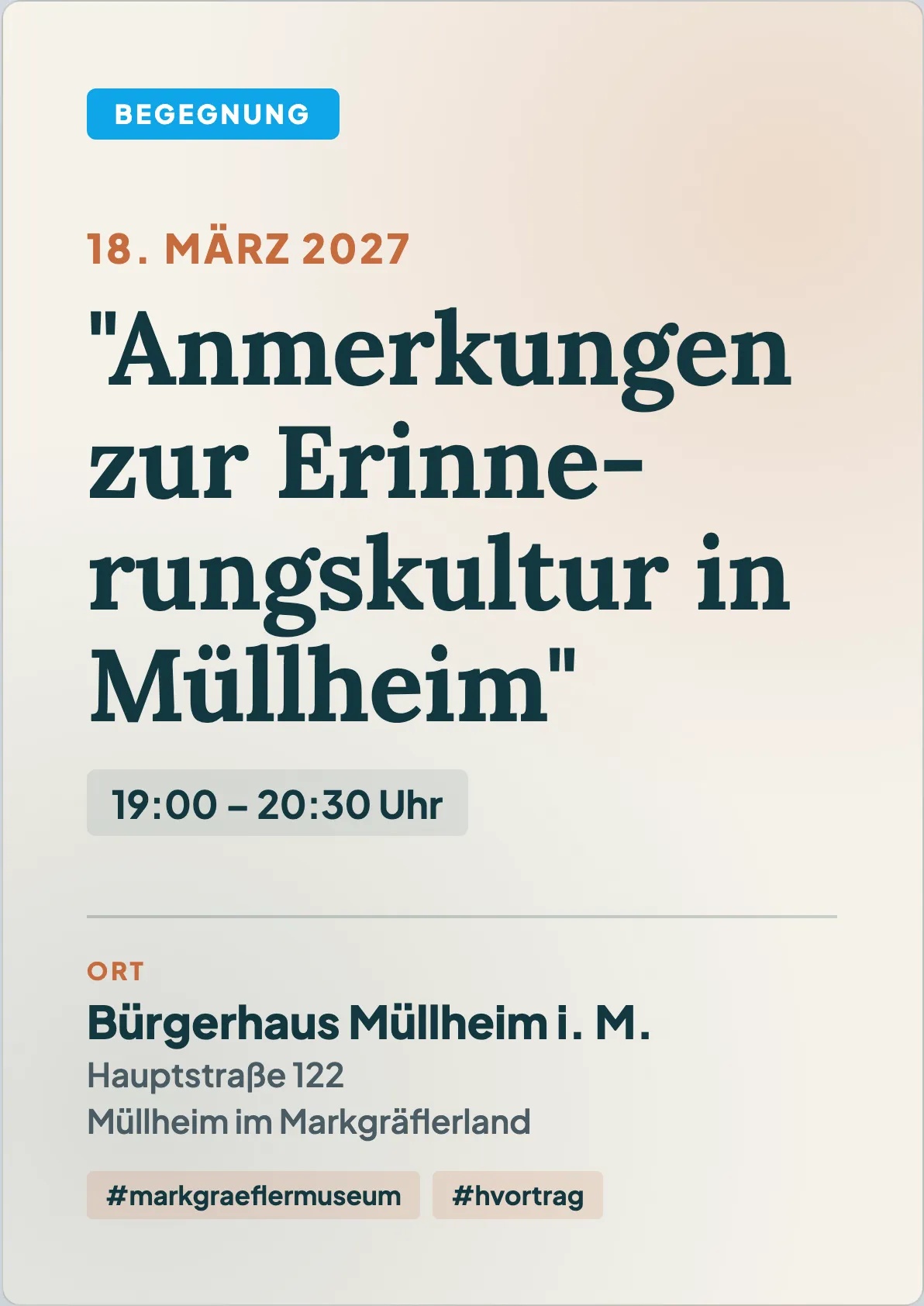 Veranstaltungsflyer