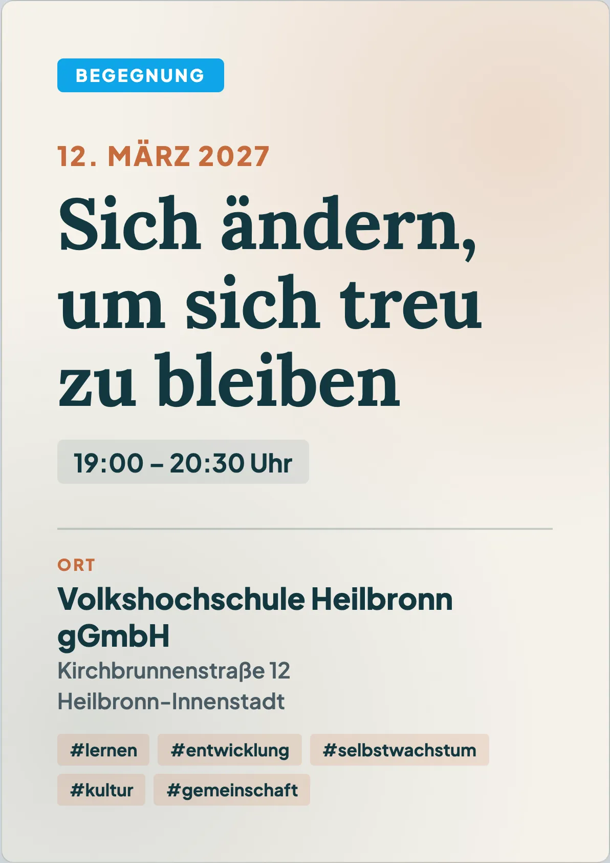 Veranstaltungsflyer