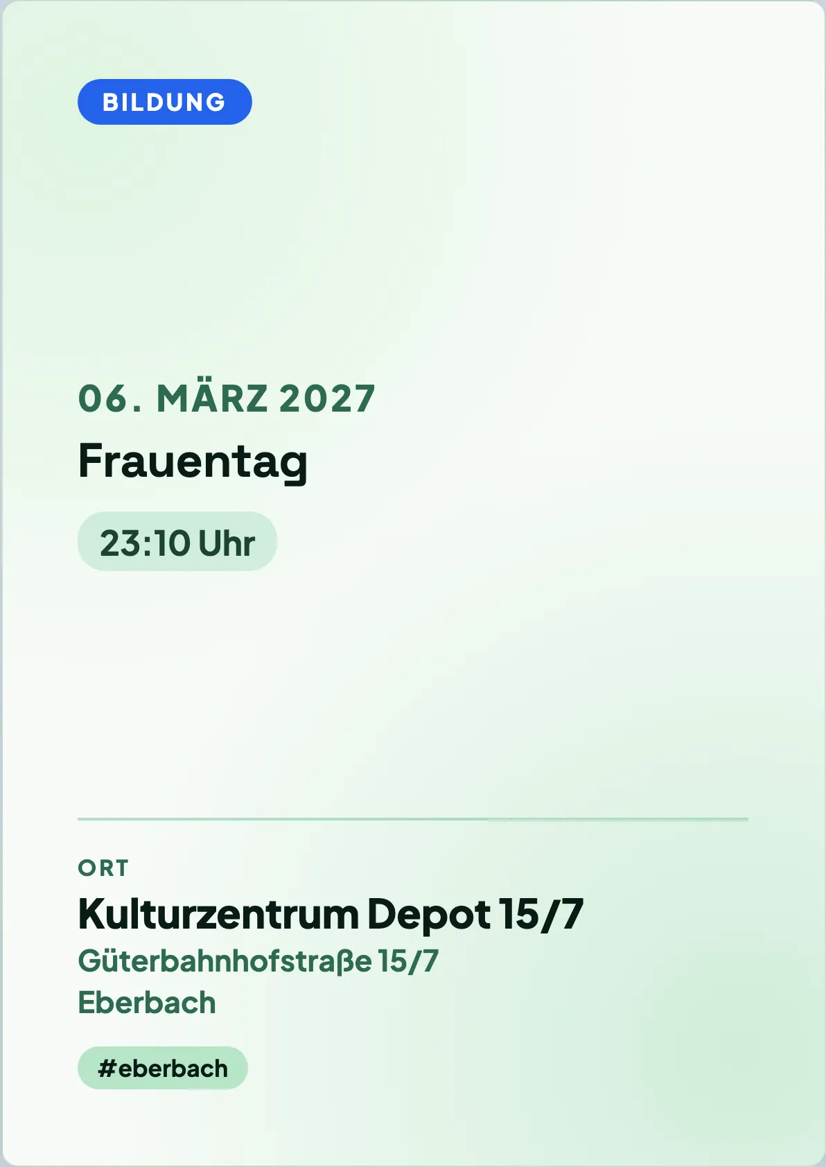 Veranstaltungsflyer