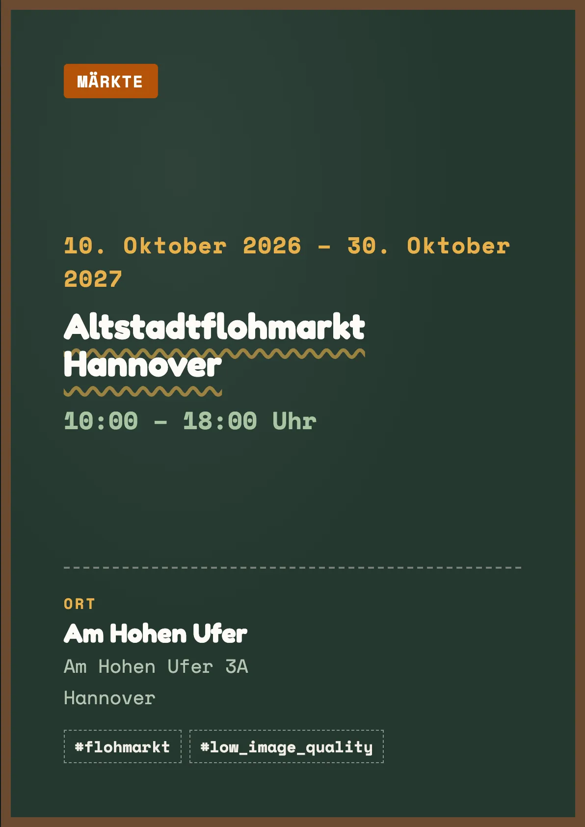 Veranstaltungsflyer