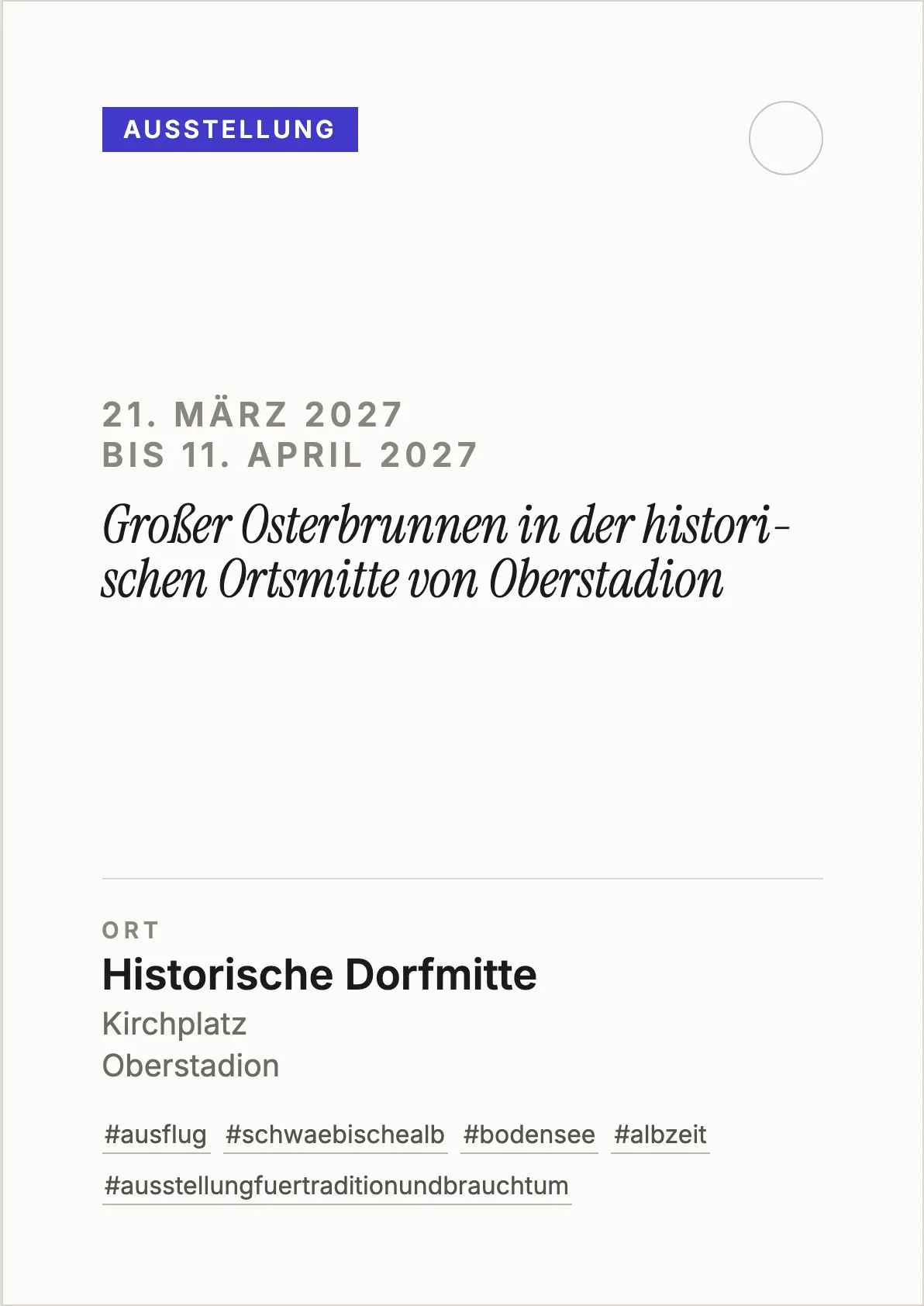 Veranstaltungsflyer