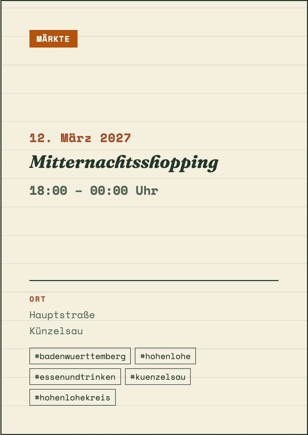Veranstaltungsflyer
