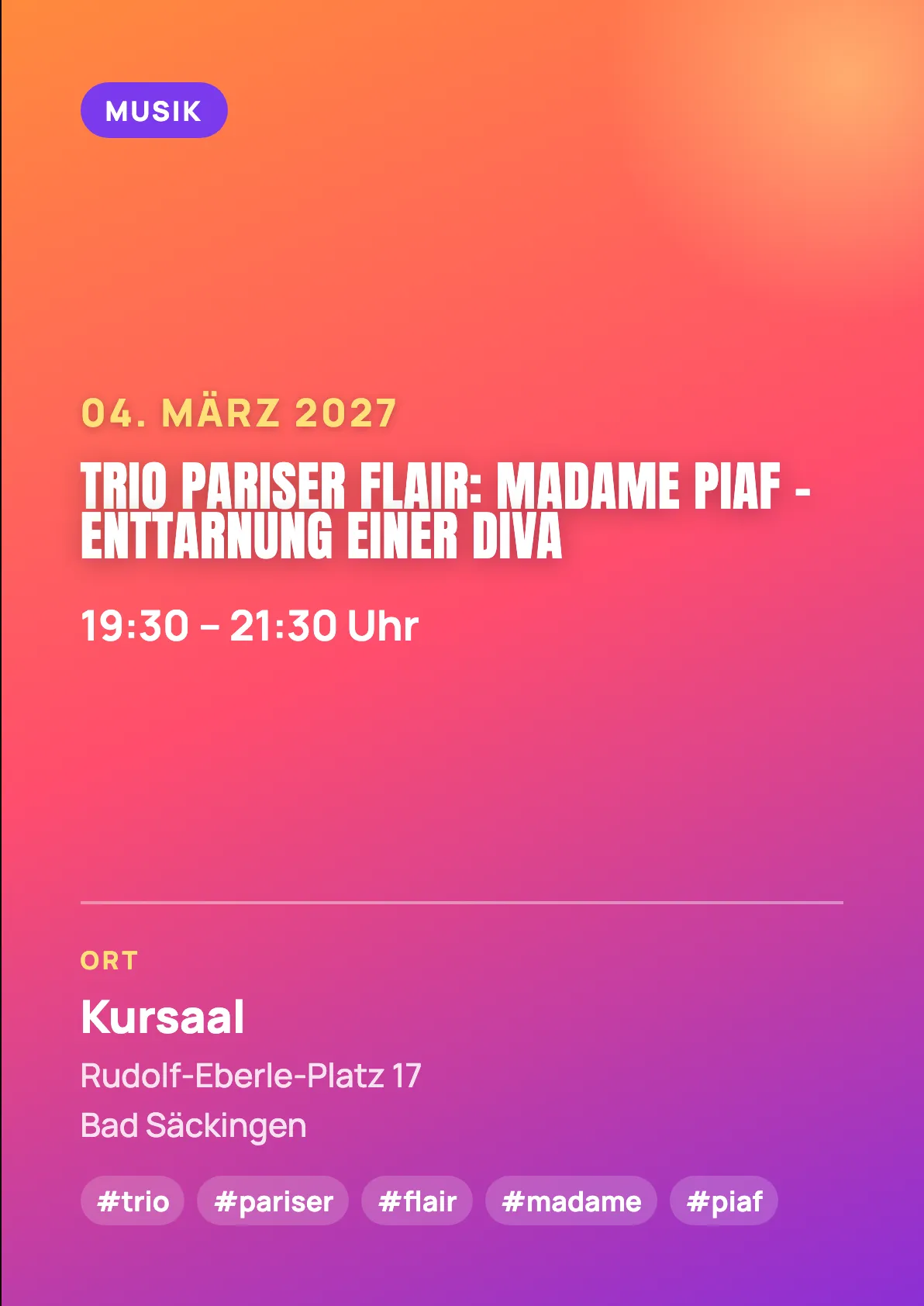 Veranstaltungsflyer