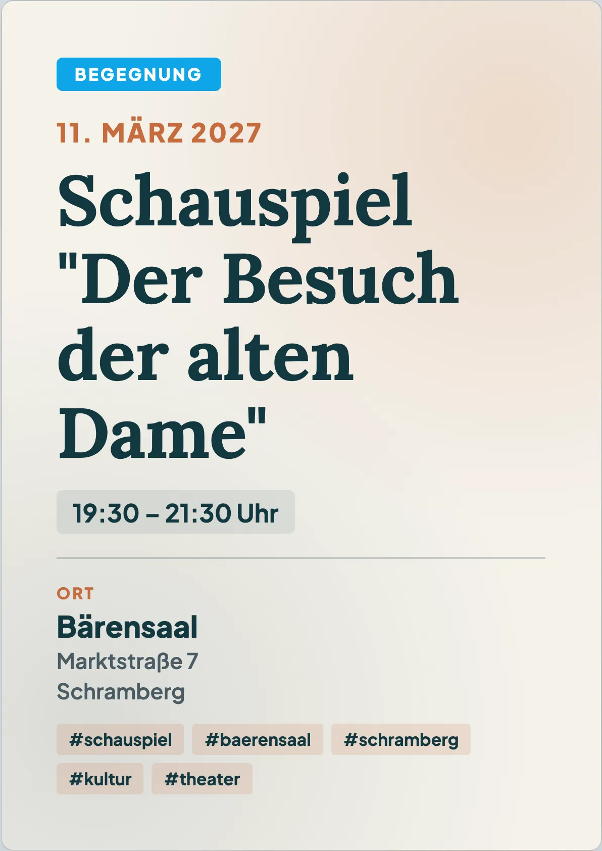 Veranstaltungsflyer