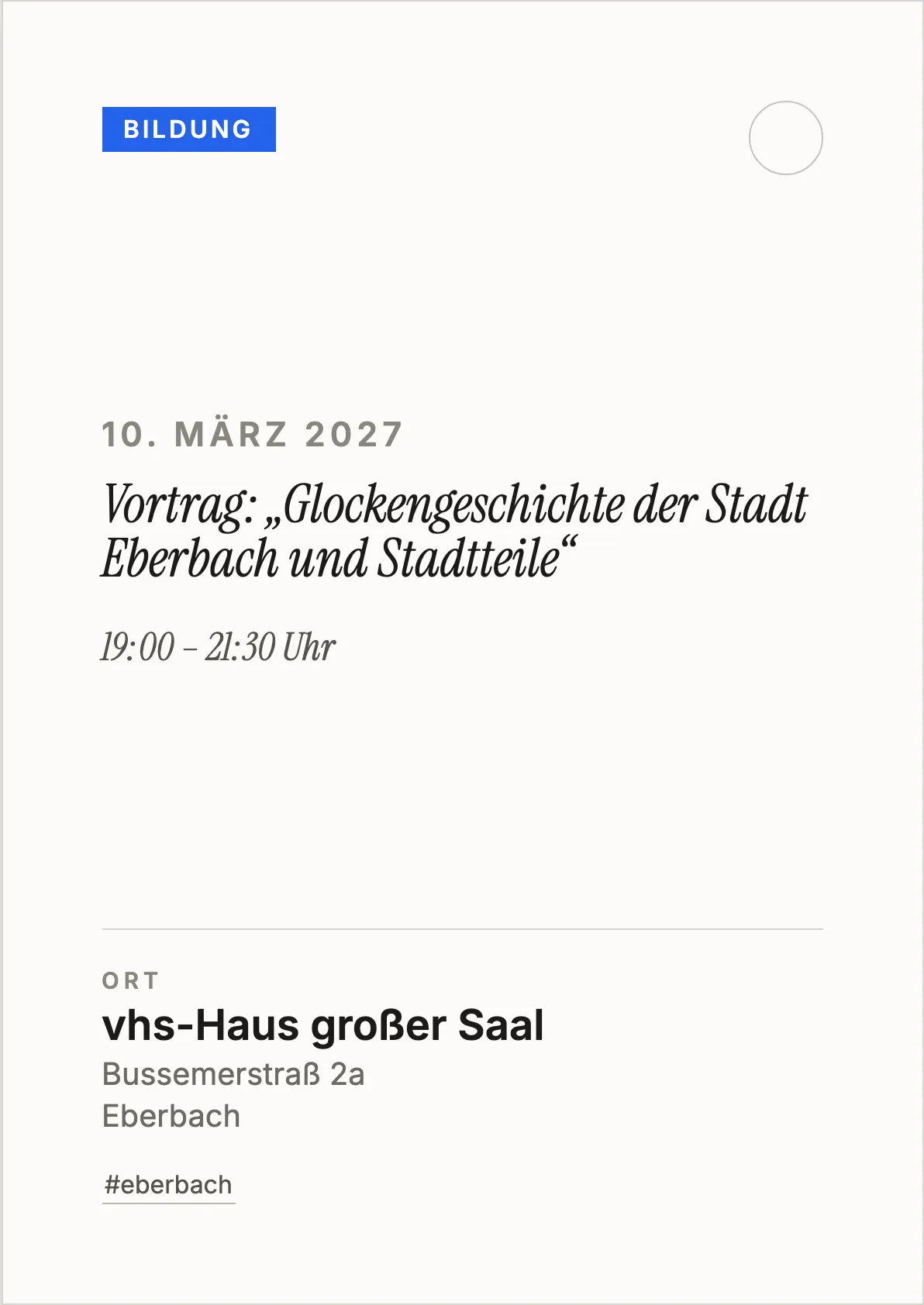 Veranstaltungsflyer