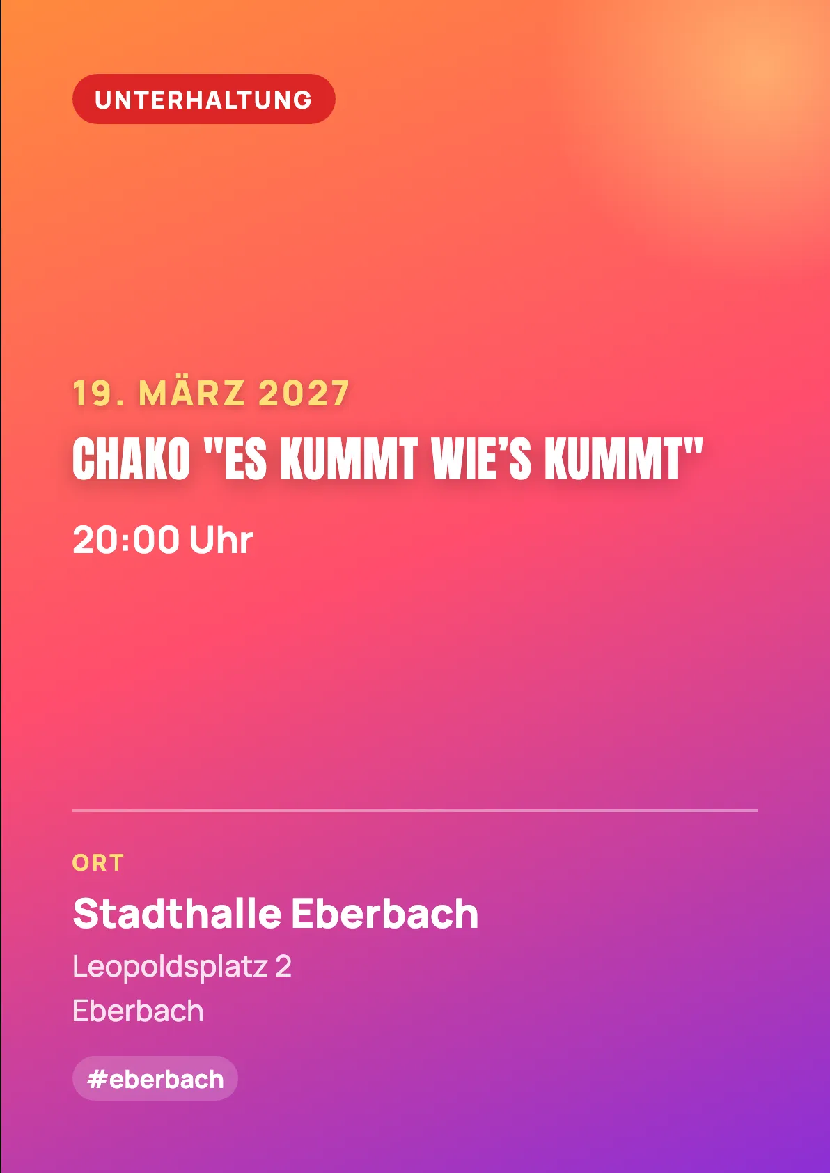 Veranstaltungsflyer