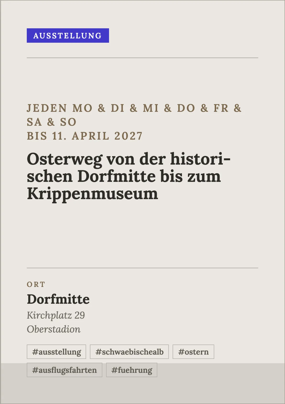 Veranstaltungsflyer