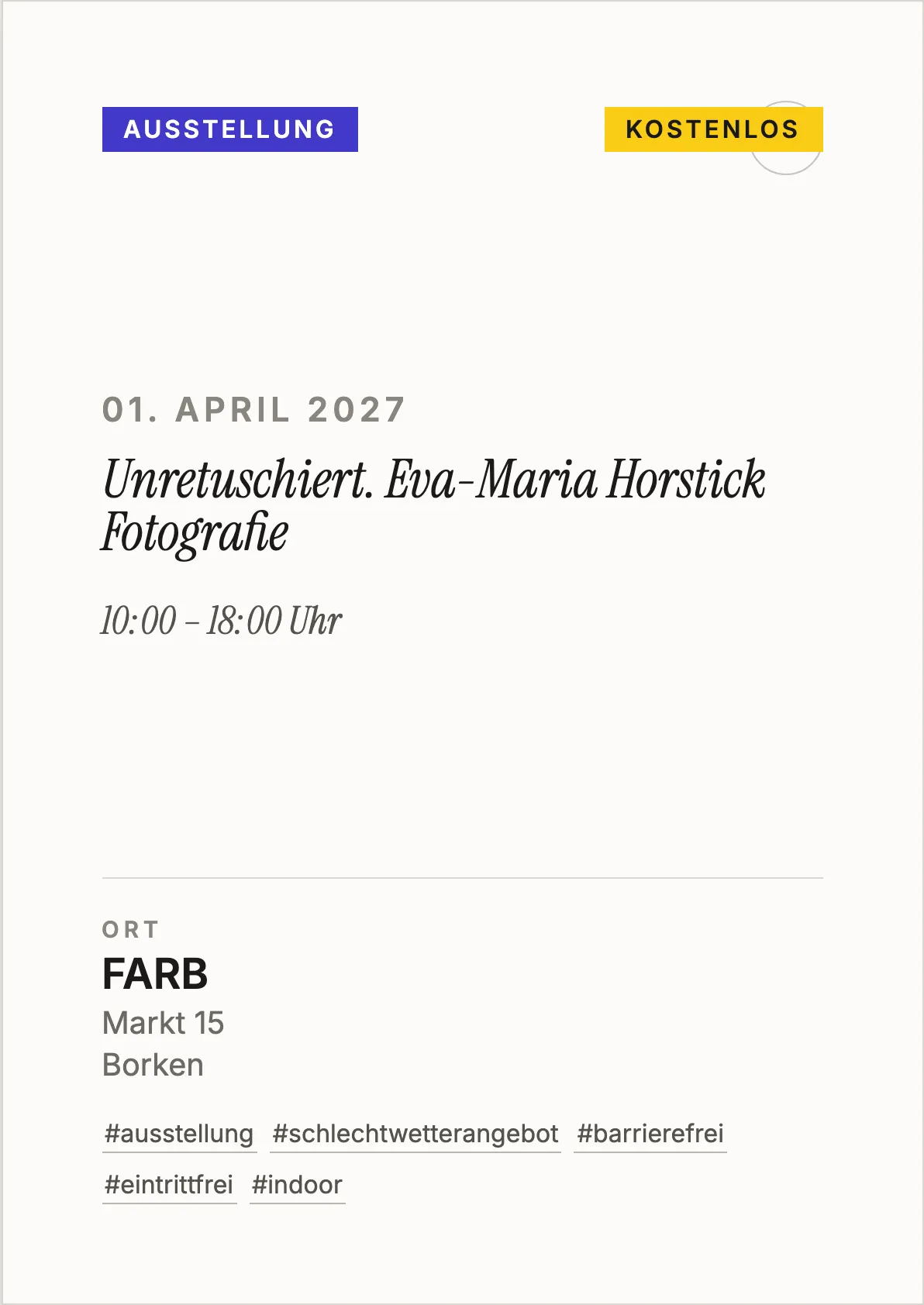 Veranstaltungsflyer
