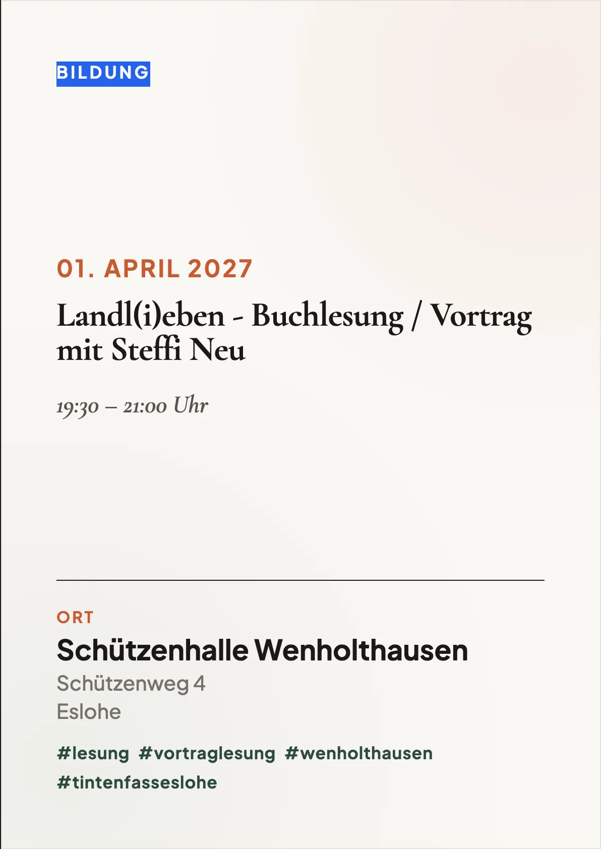 Veranstaltungsflyer