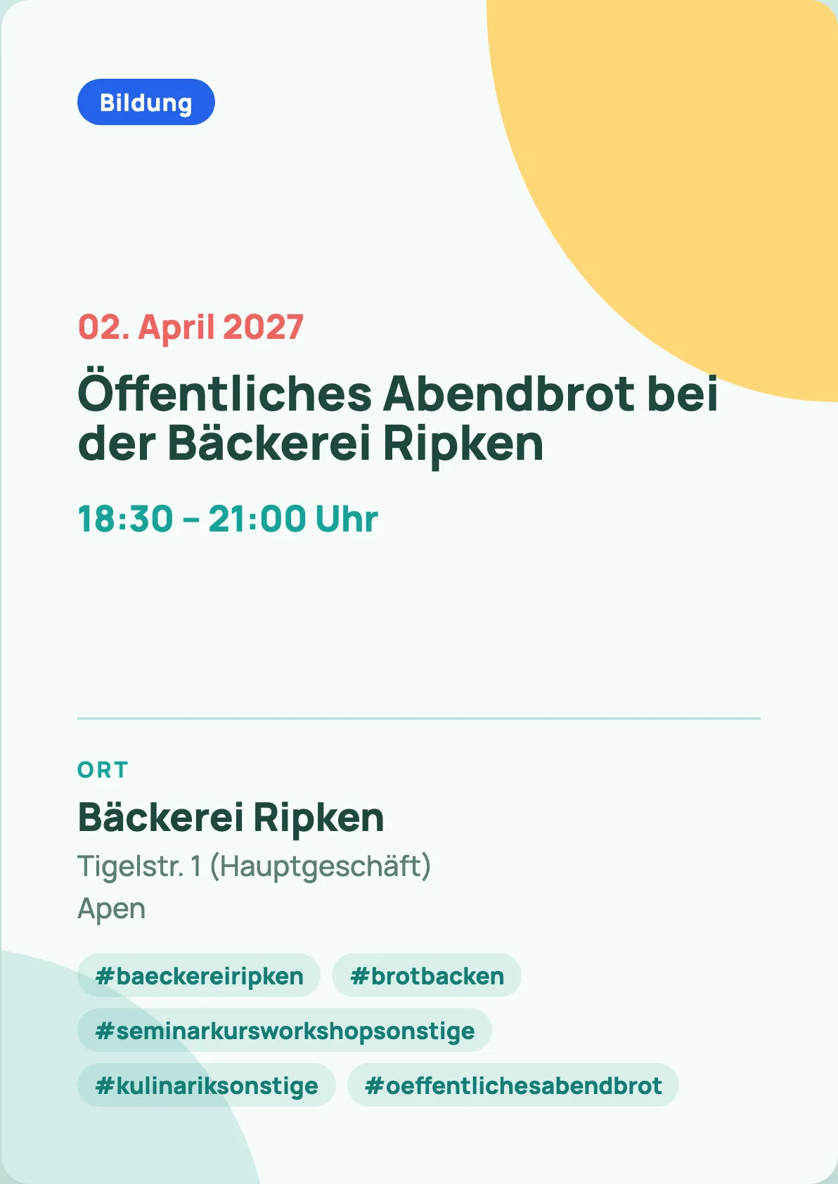 Veranstaltungsflyer