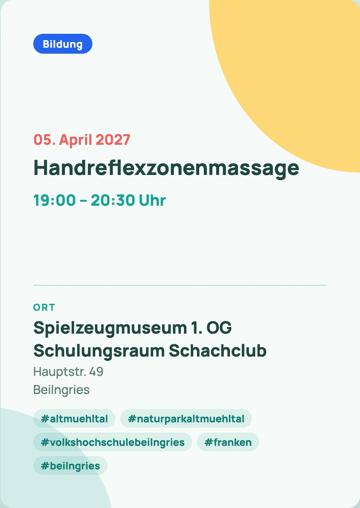 Veranstaltungsflyer