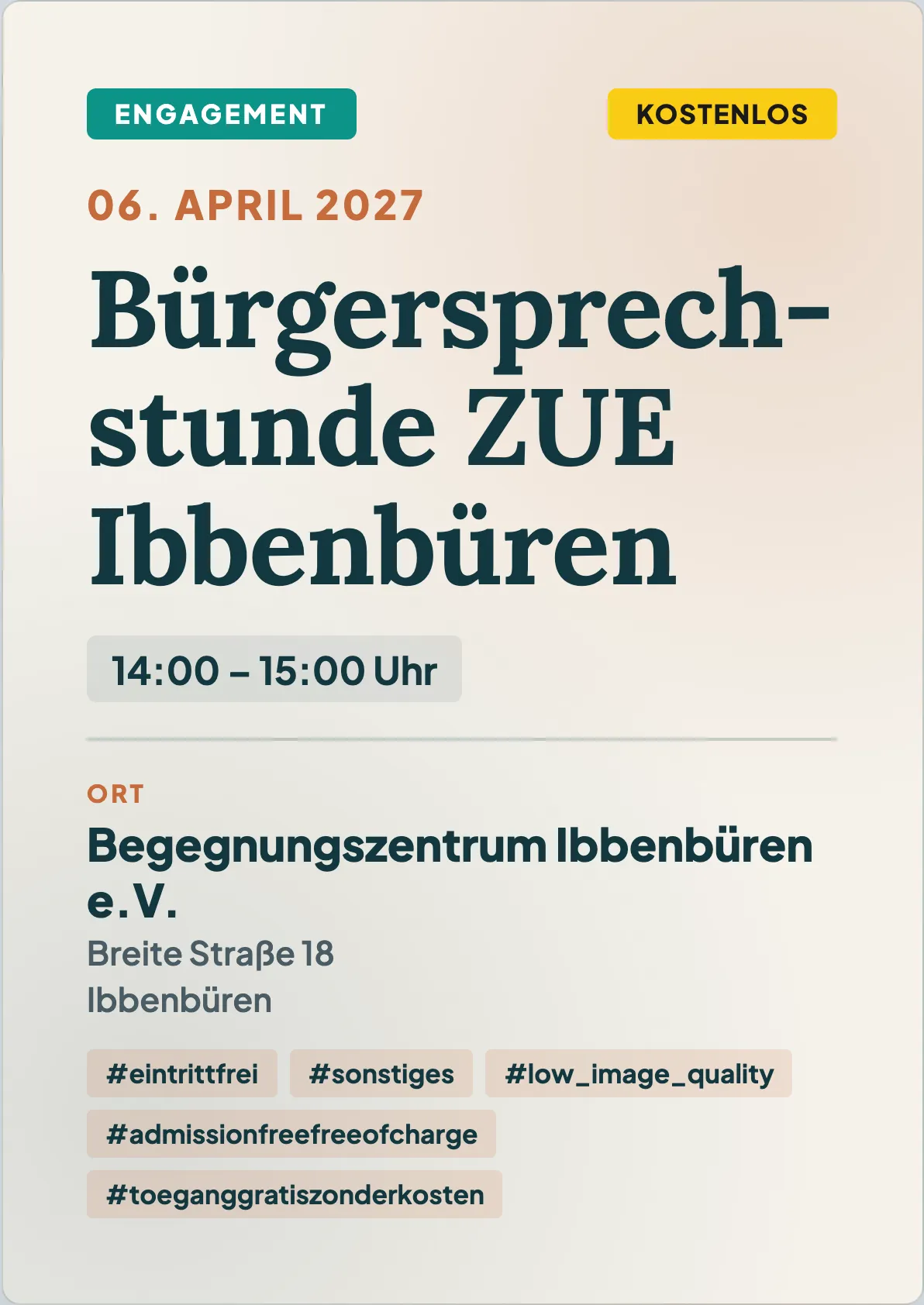 Veranstaltungsflyer