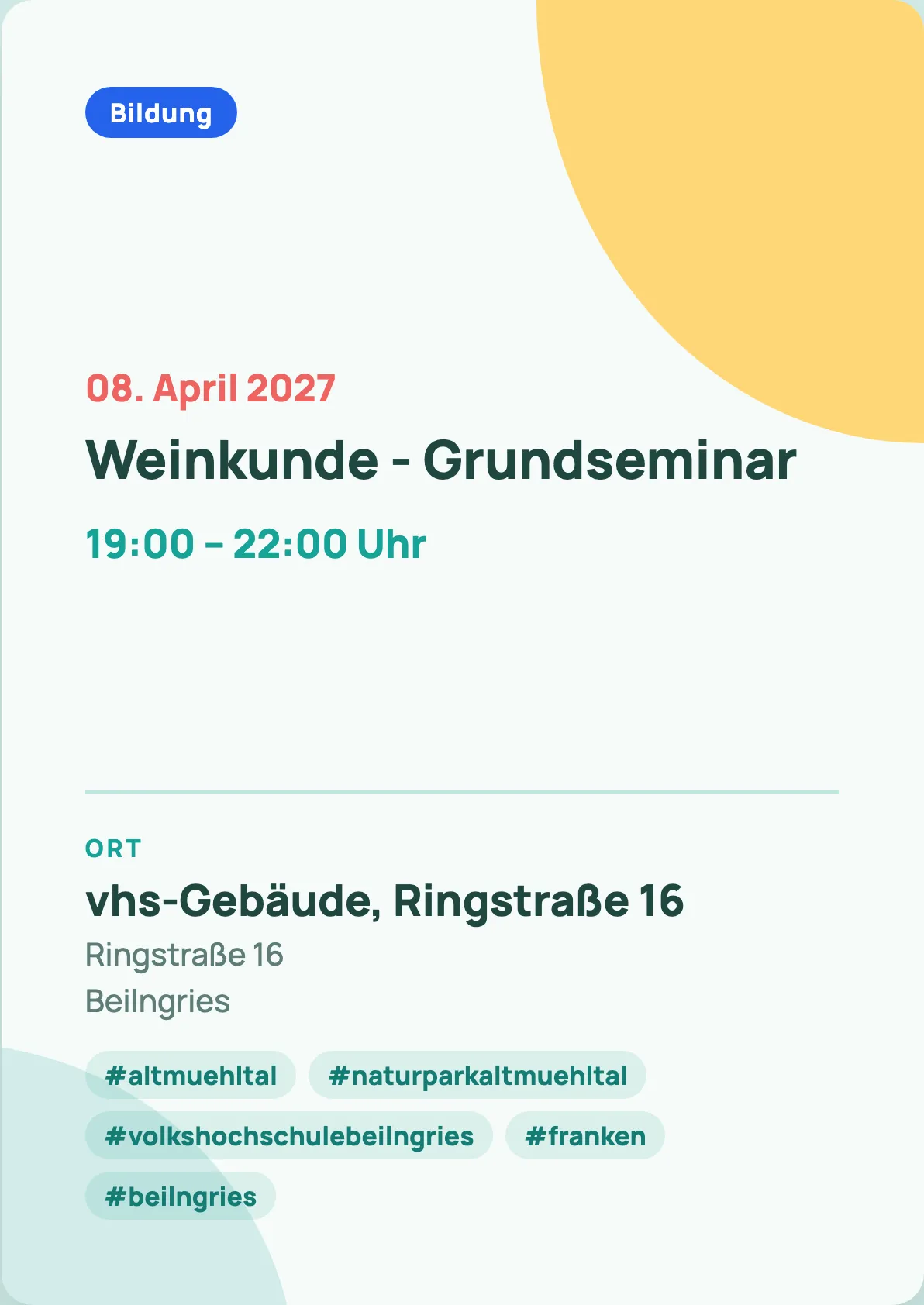 Veranstaltungsflyer