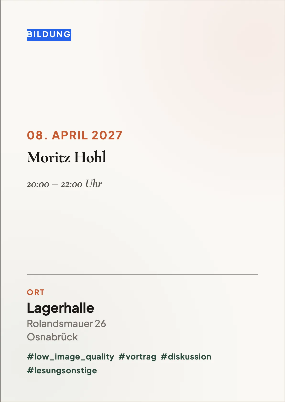 Veranstaltungsflyer