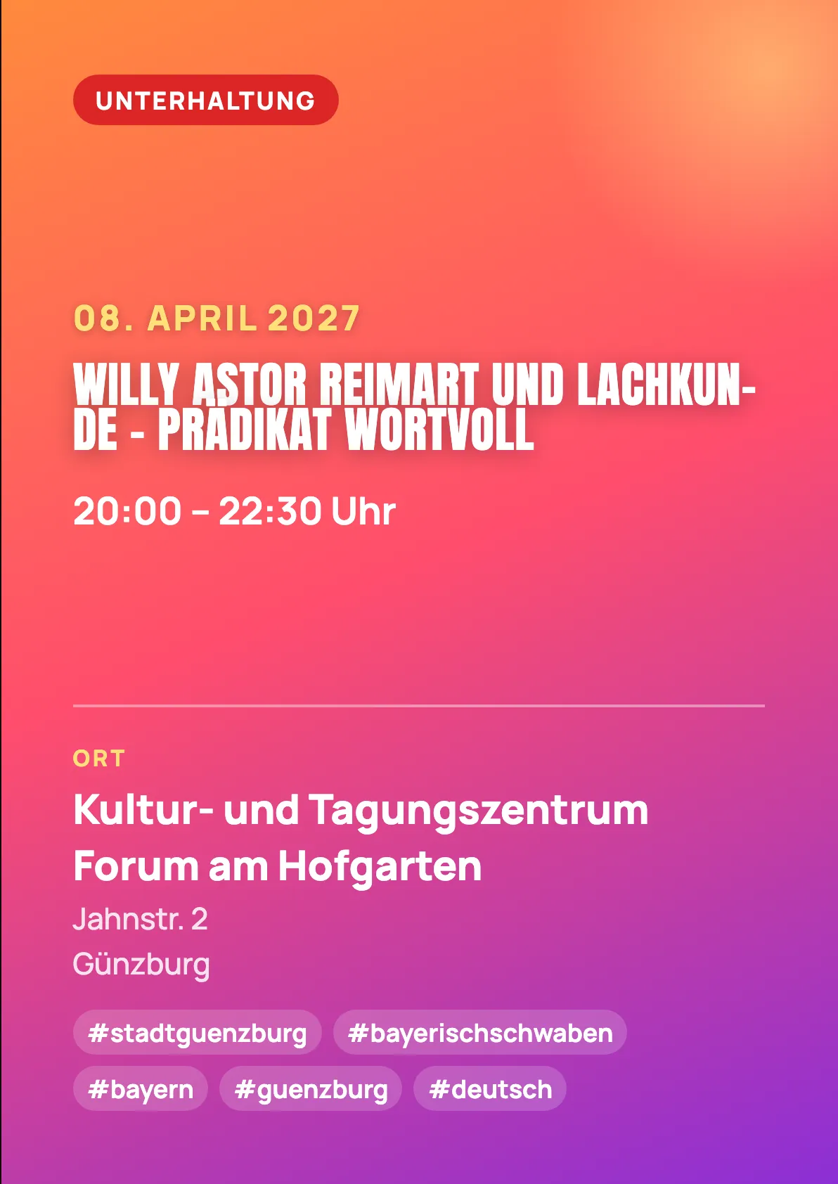 Veranstaltungsflyer