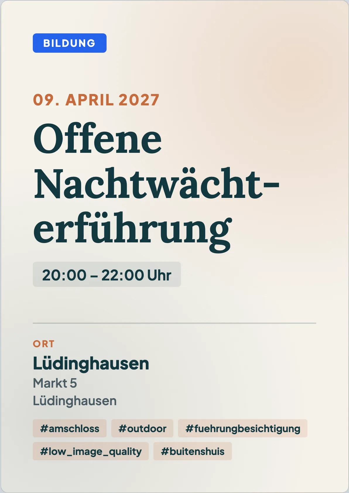 Veranstaltungsflyer