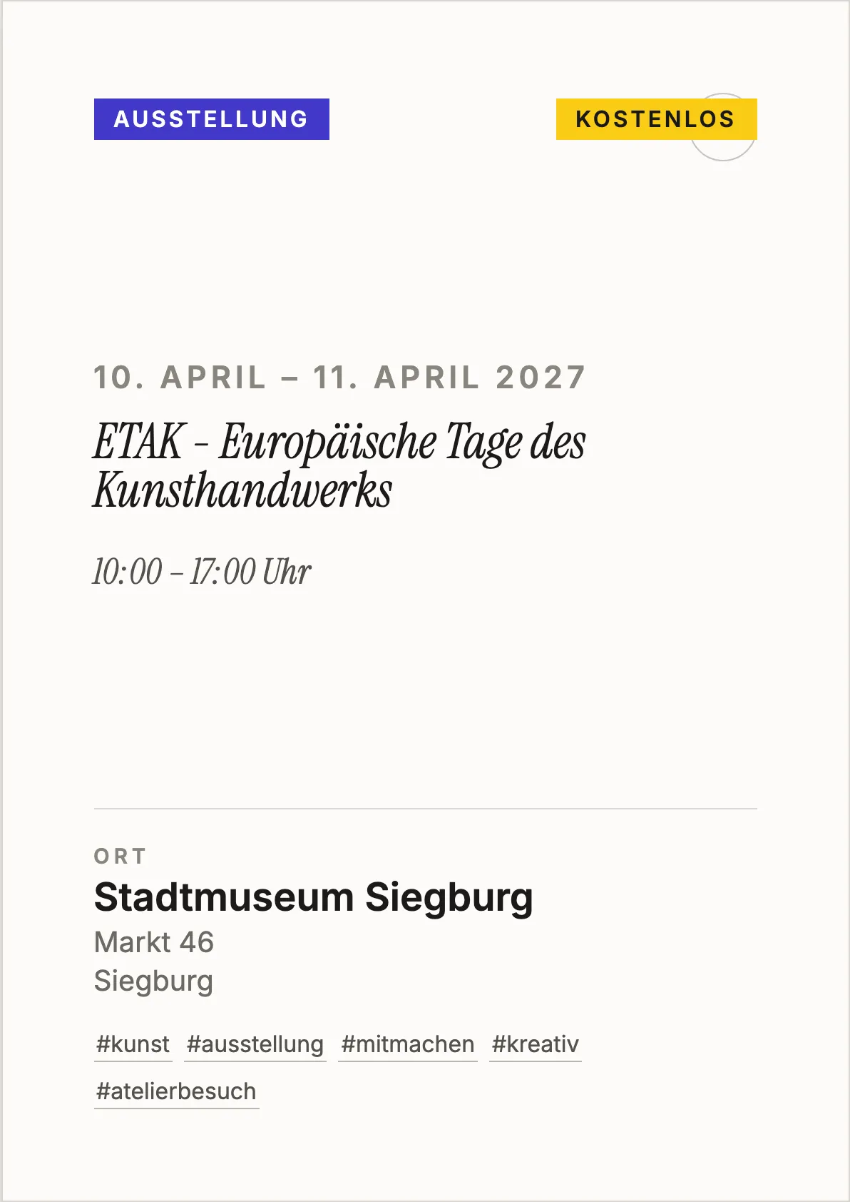 Veranstaltungsflyer