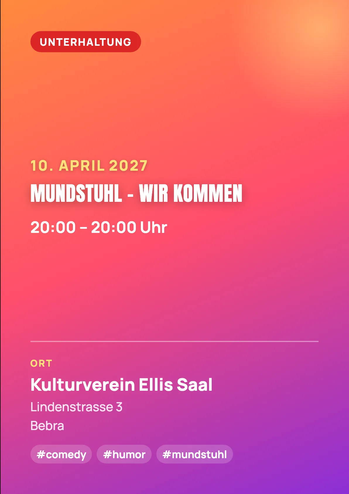 Veranstaltungsflyer