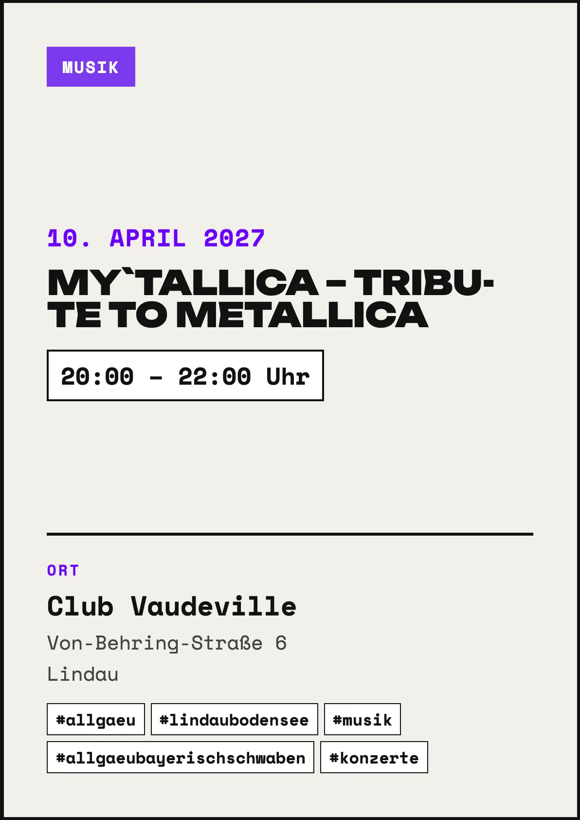 Veranstaltungsflyer