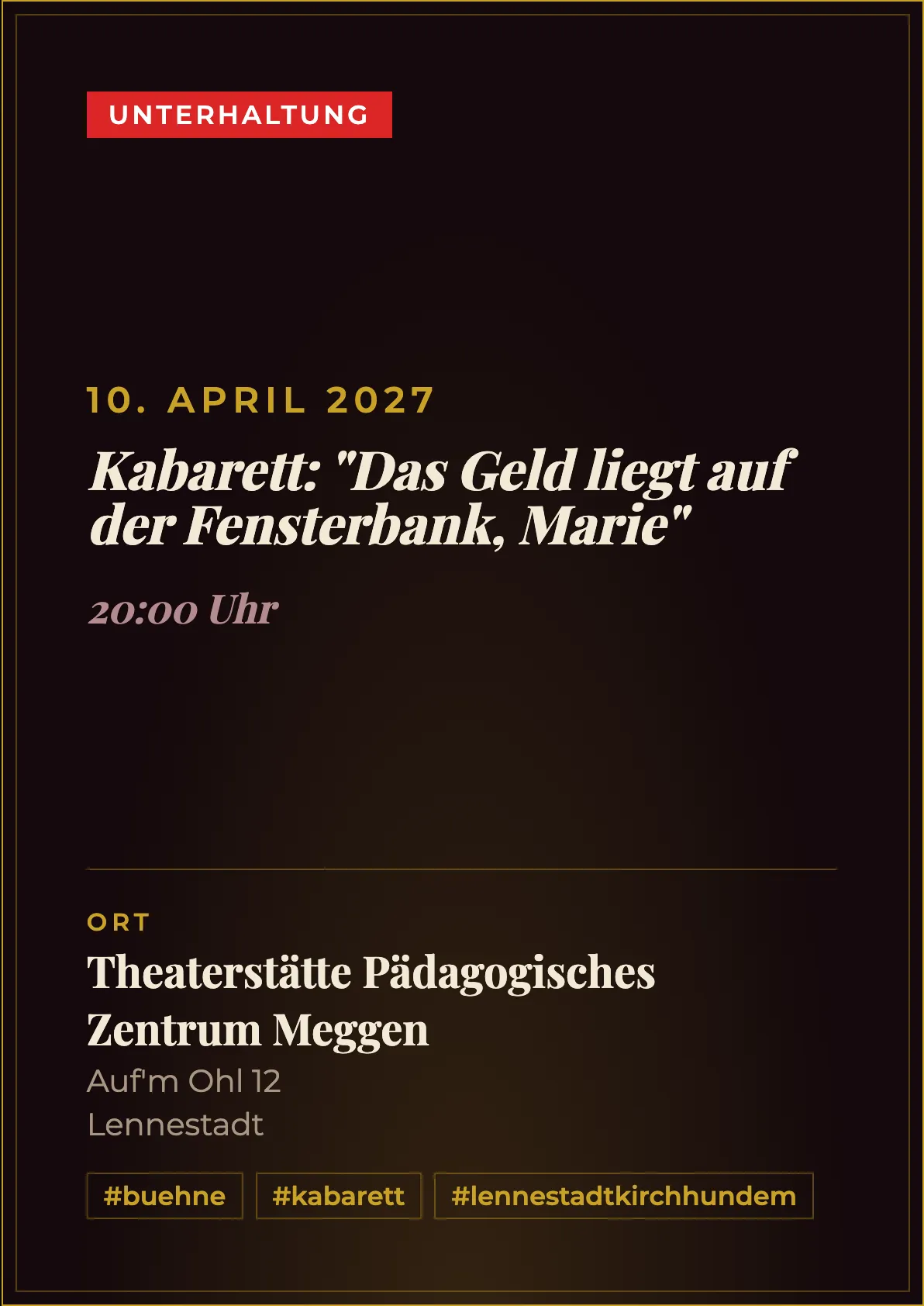 Veranstaltungsflyer