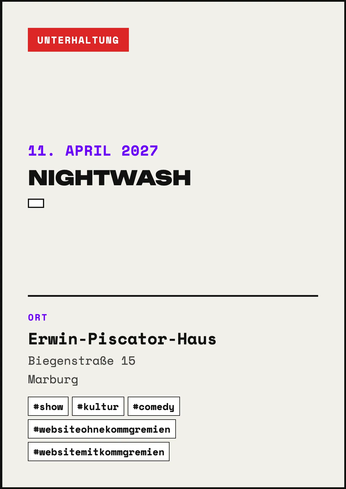 Veranstaltungsflyer