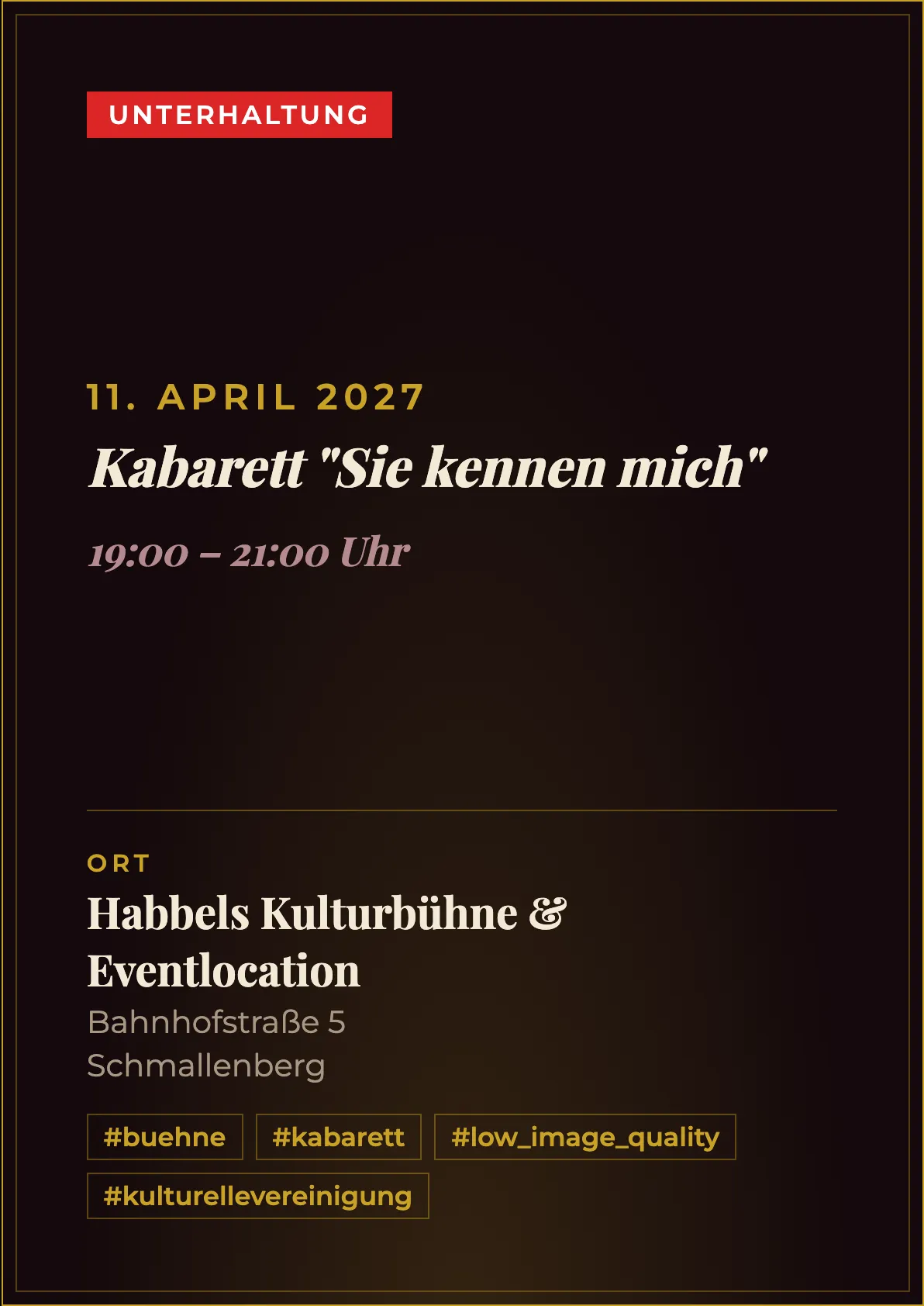 Veranstaltungsflyer