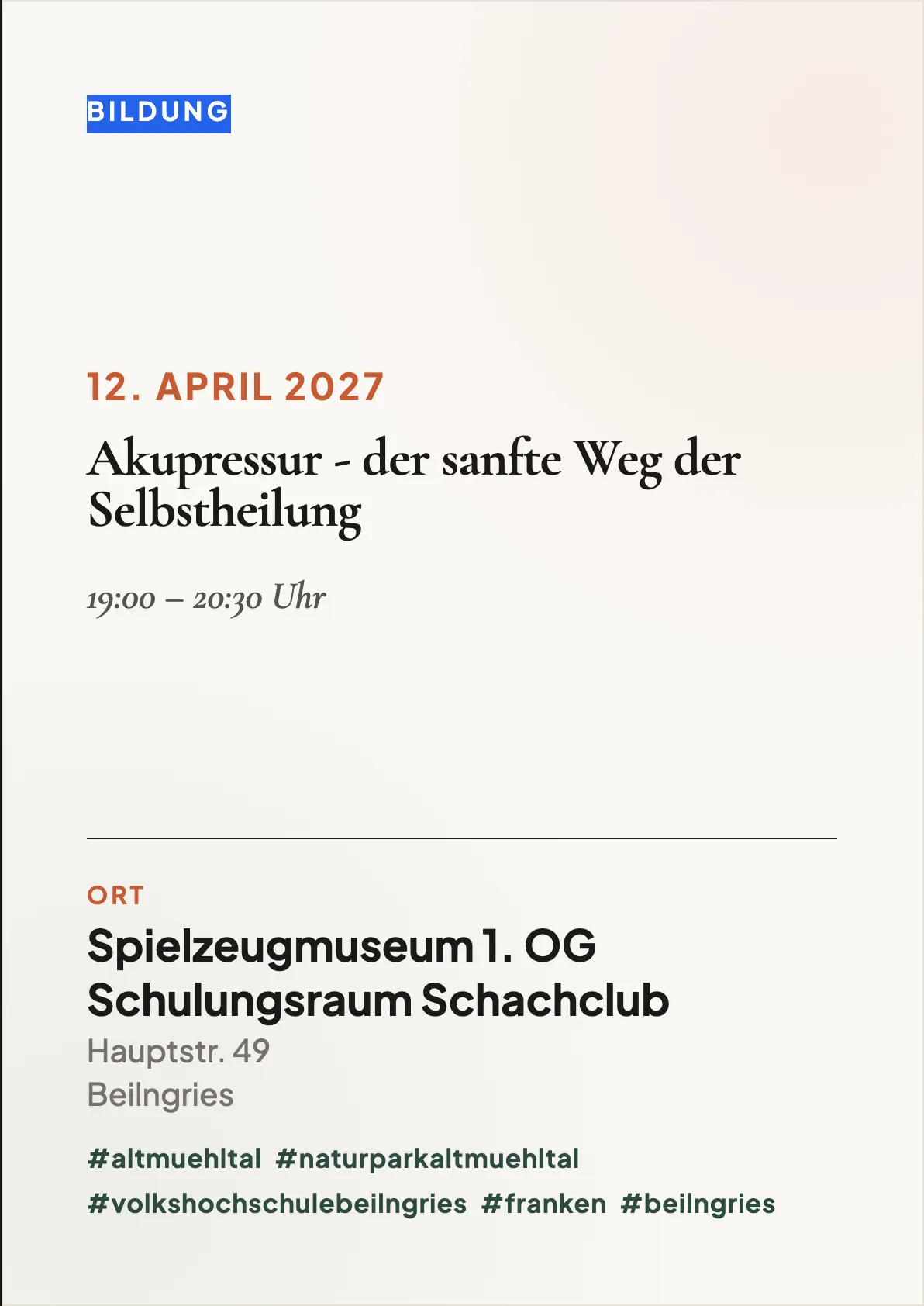 Veranstaltungsflyer