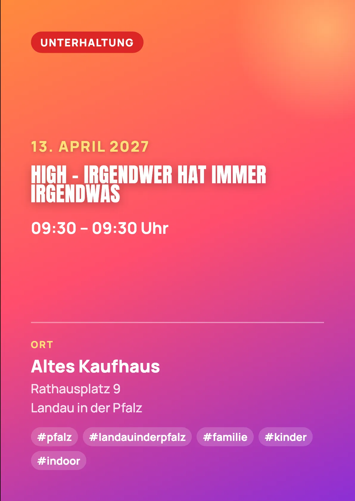 Veranstaltungsflyer