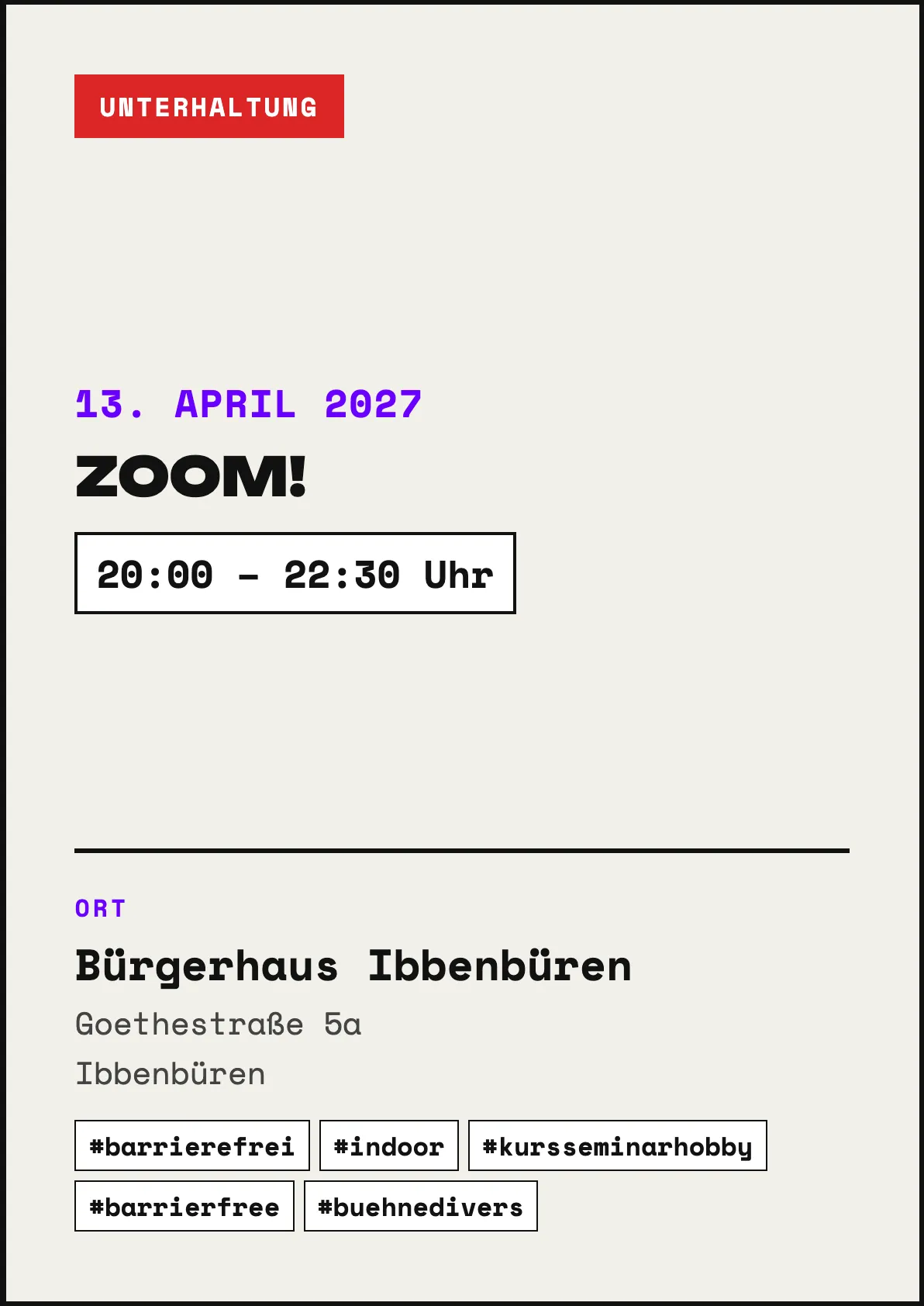 Veranstaltungsflyer