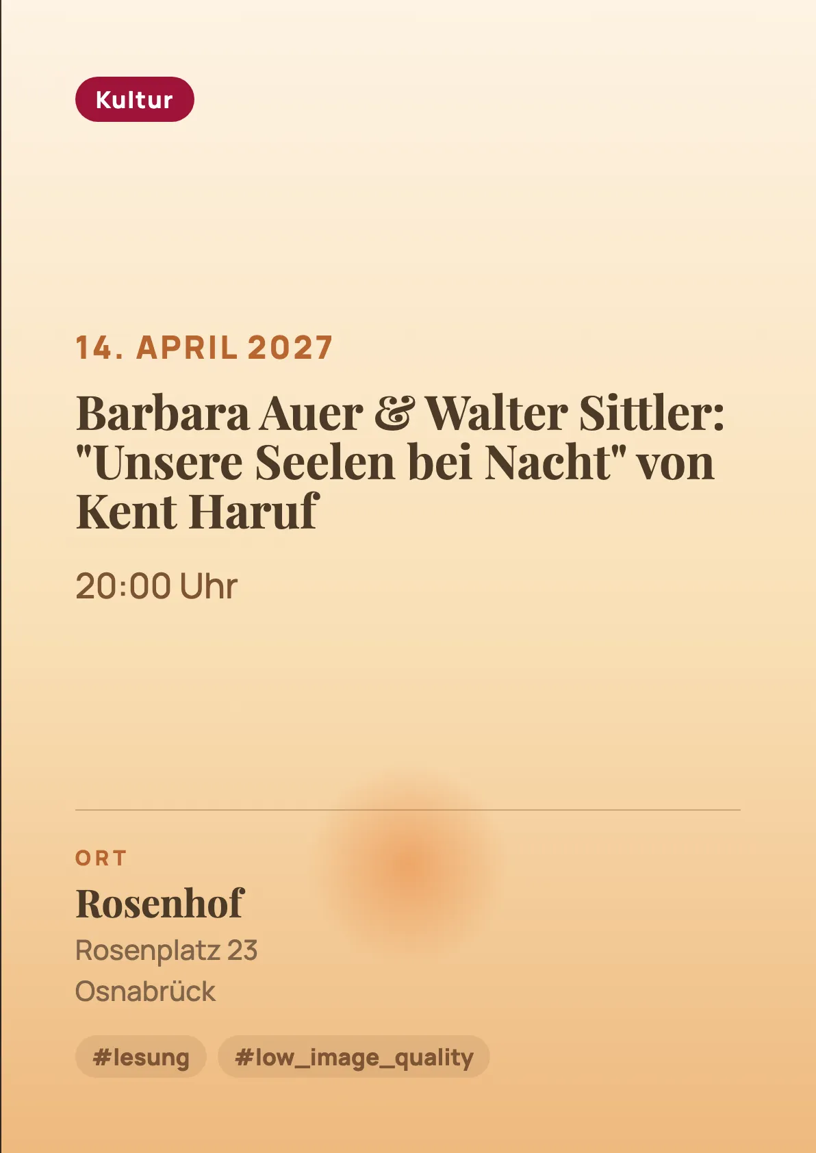 Veranstaltungsflyer
