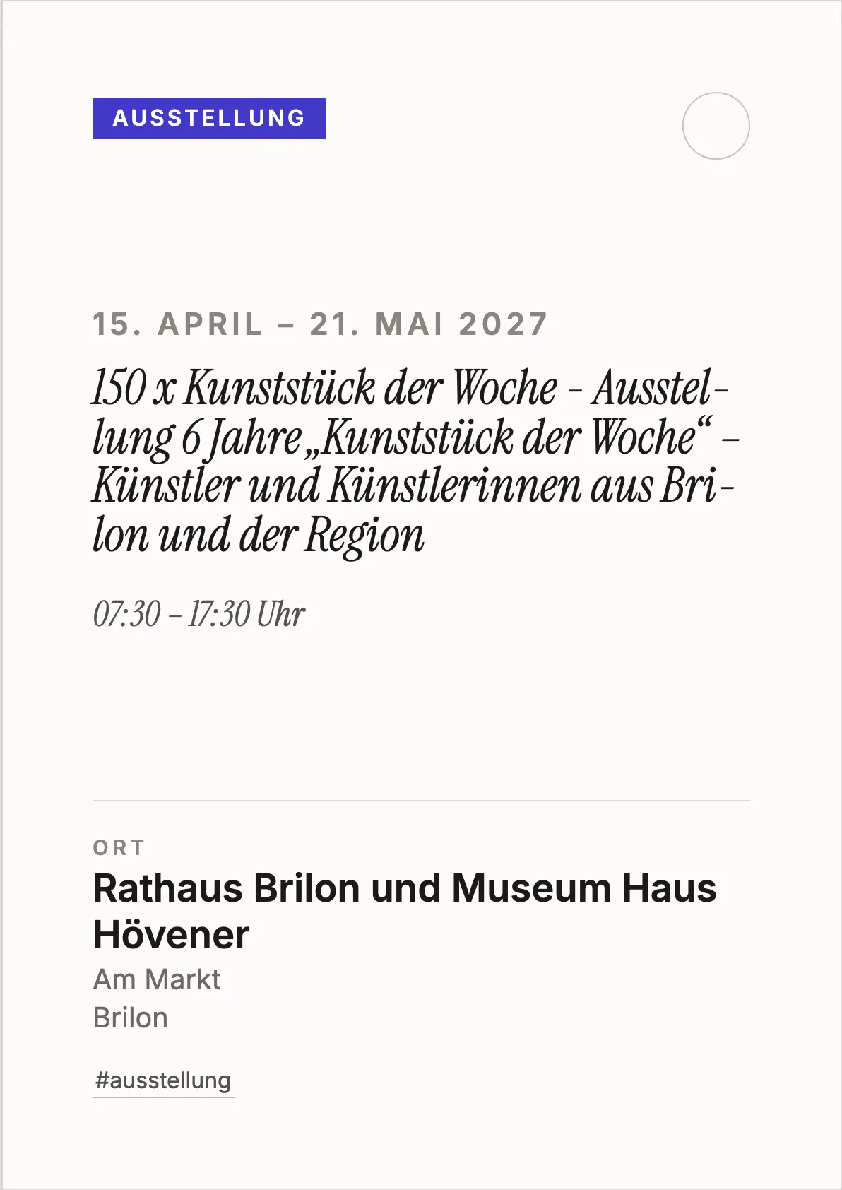 Veranstaltungsflyer